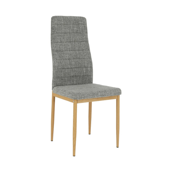Scaun COLETA NOVA, gri deschis/fag, textil/metal, 41x49x96 cm