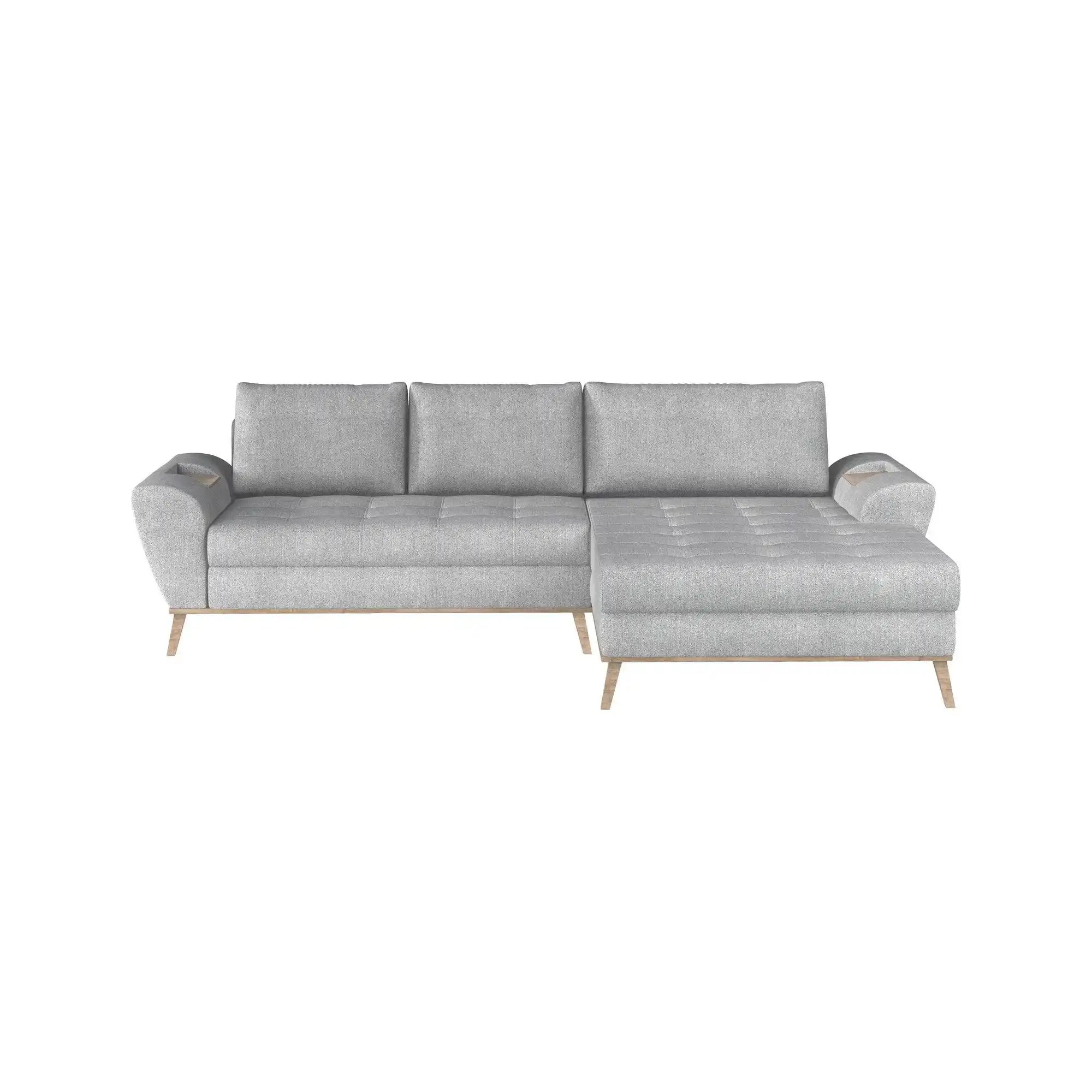 Coltar extensibil NUBO, personalizabil materiale gama Oferta Avantaj, cu lada depozitare, 282x175x86 cm