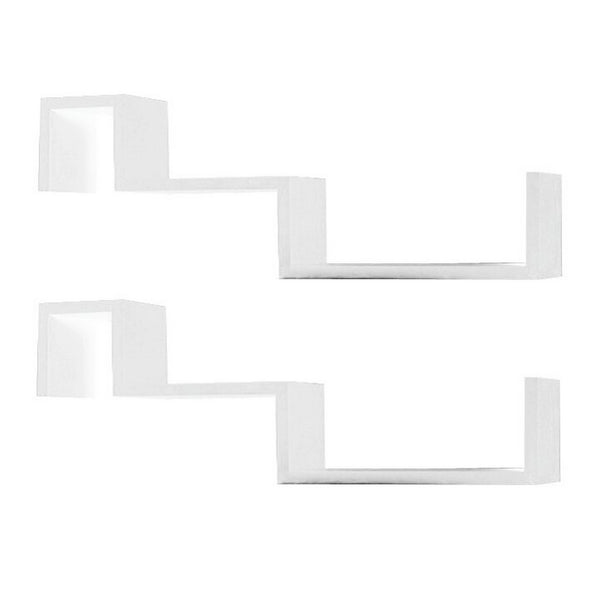 Set 2 rafturi FRI NEW, alb, 77x10x28 cm