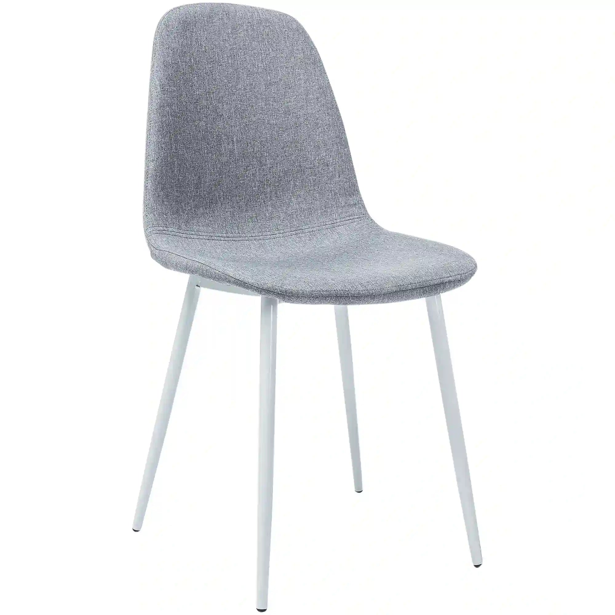 Scaun FOX, gri/alb, stofa/metal, 44x39x86 cm
