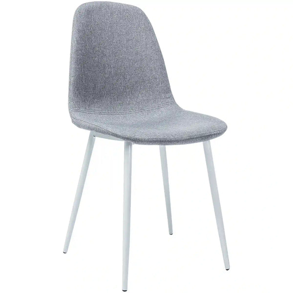 Scaun FOX, gri/alb, stofa/metal, 44x39x86 cm