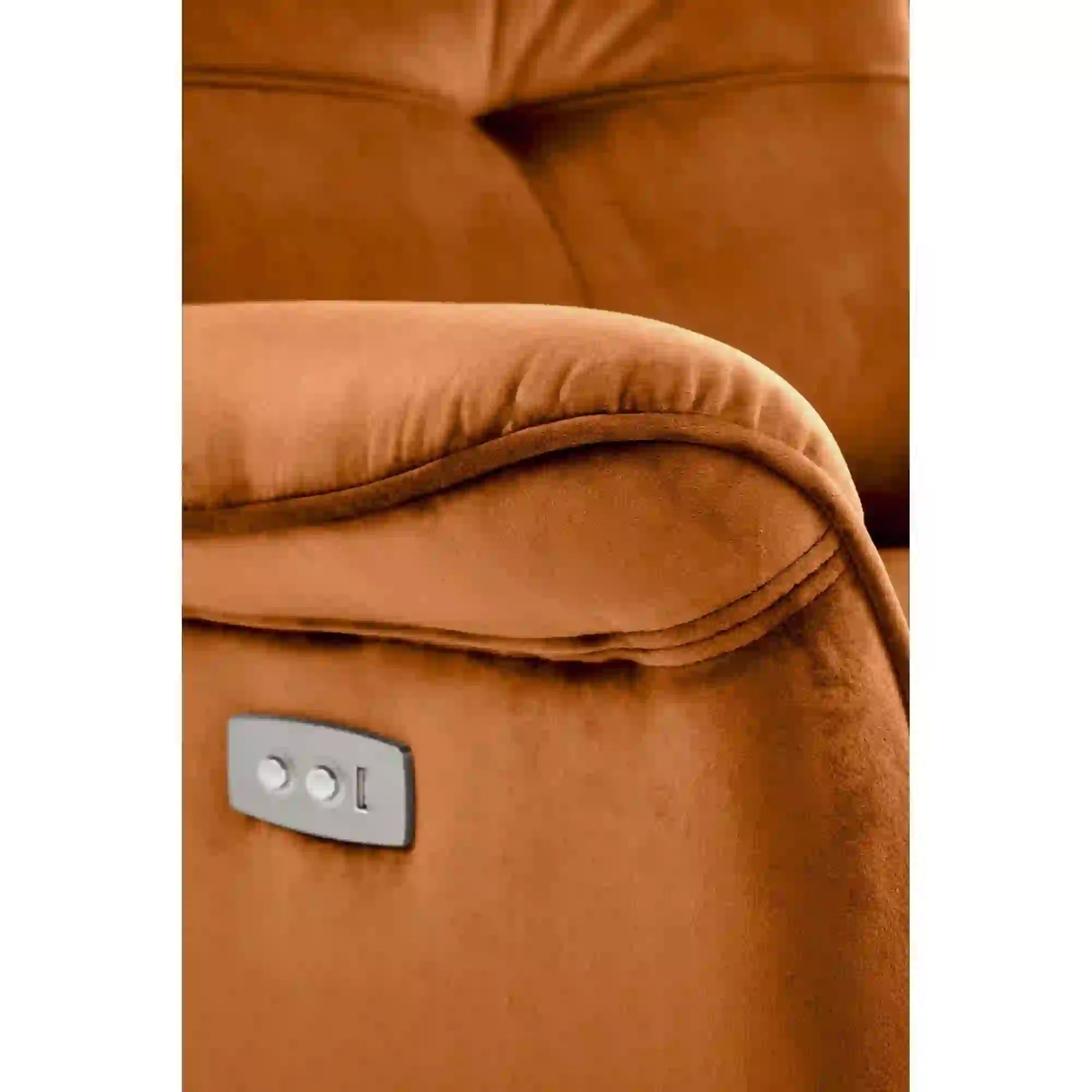 Fotoliu rabatabil SEMIR, stofa catifelata scortisoara - Bluvel 4215, 80x90/170x92/108 cm