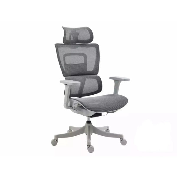 Scaun de birou WINNER, gri, plasa, 64x51x114 cm