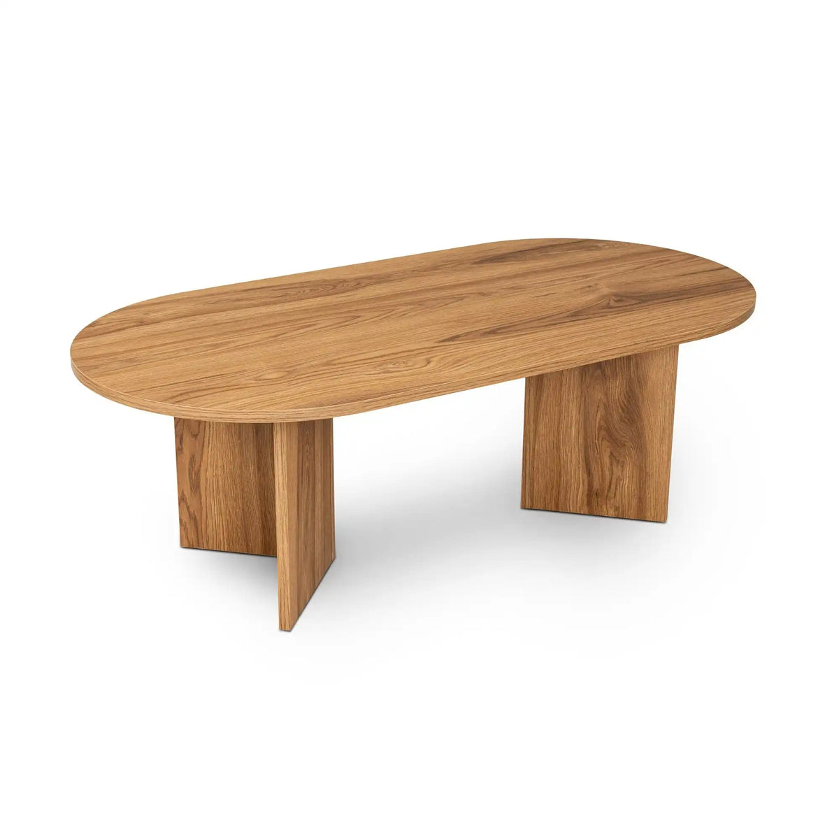 Masuta cafea OVAL, stejar, PAL, 120x40x60 cm
