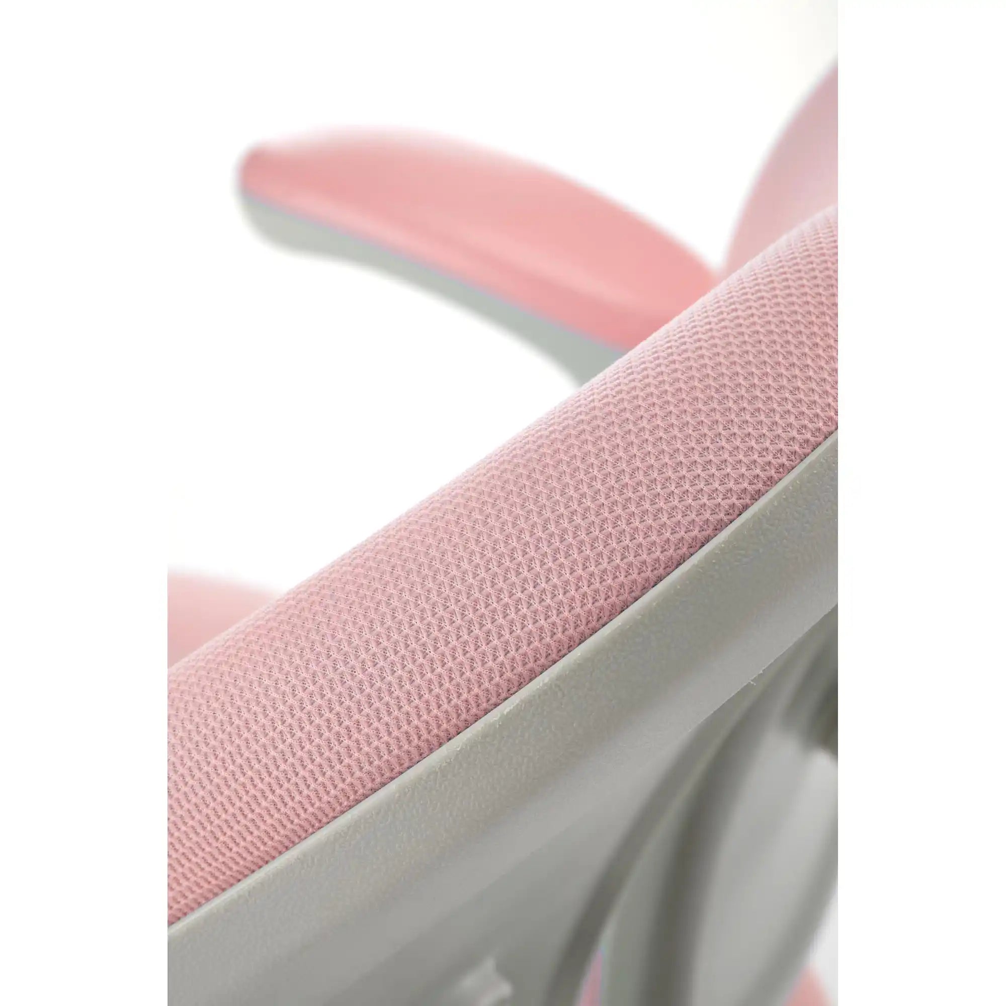 Scaun birou PANCO, roz/bej, stofa/polipropilena, 58x77x88/100 cm