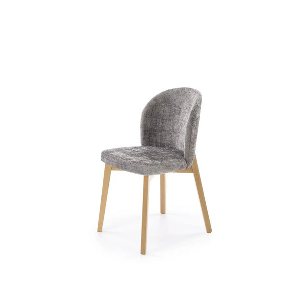 Scaun BASSO, gri - Cremona 96, stofa catifelata/lemn, 48x56x86 cm
