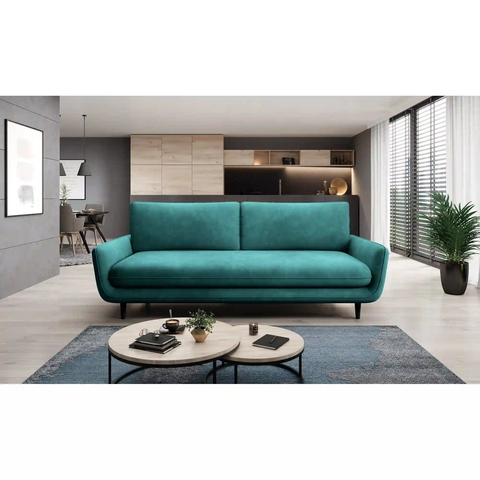 Canapea SOLANO, personalizabil materiale gama Oferta Avantaj, functie de dormit, lada depozitare, 230x107x73/85 cm