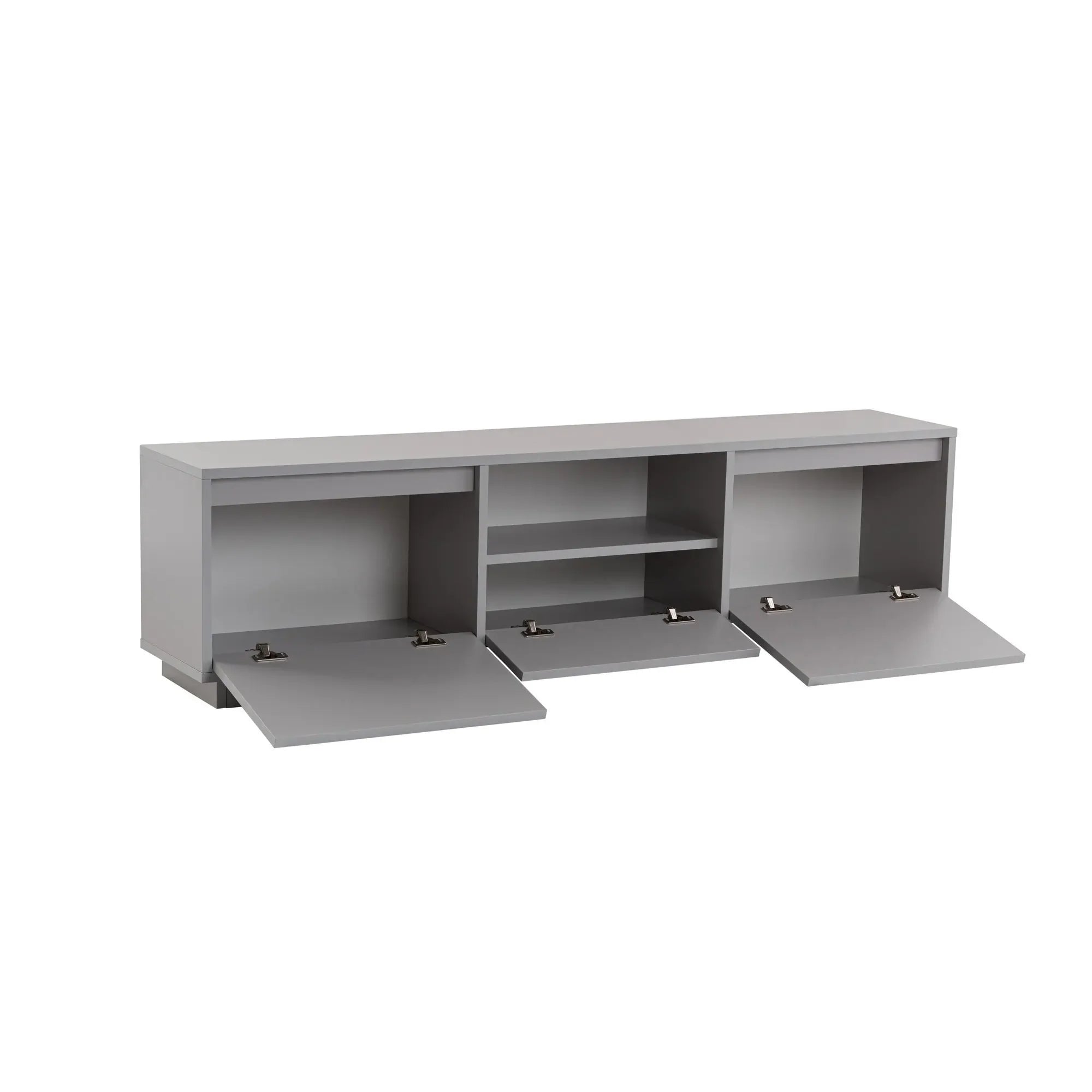 Comoda TV VANGUARD, gri, PAL, 160x30x42 cm