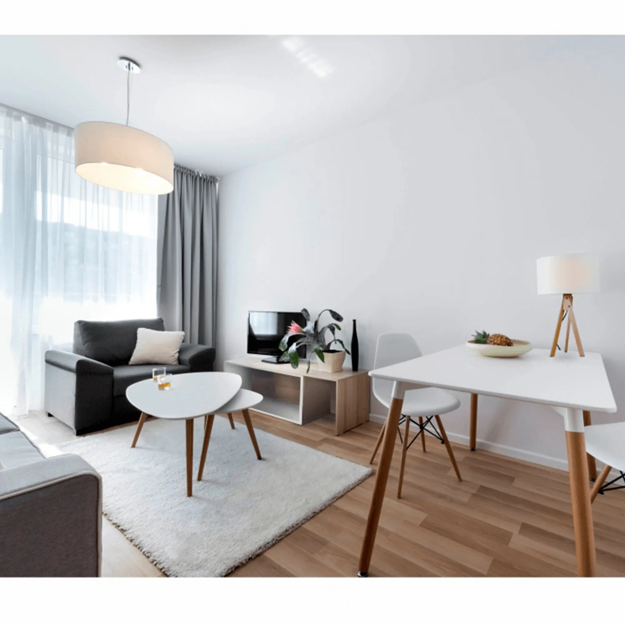 Covor AMIDA, 80x150 cm, forma dreptunghiulara, alb, poliester