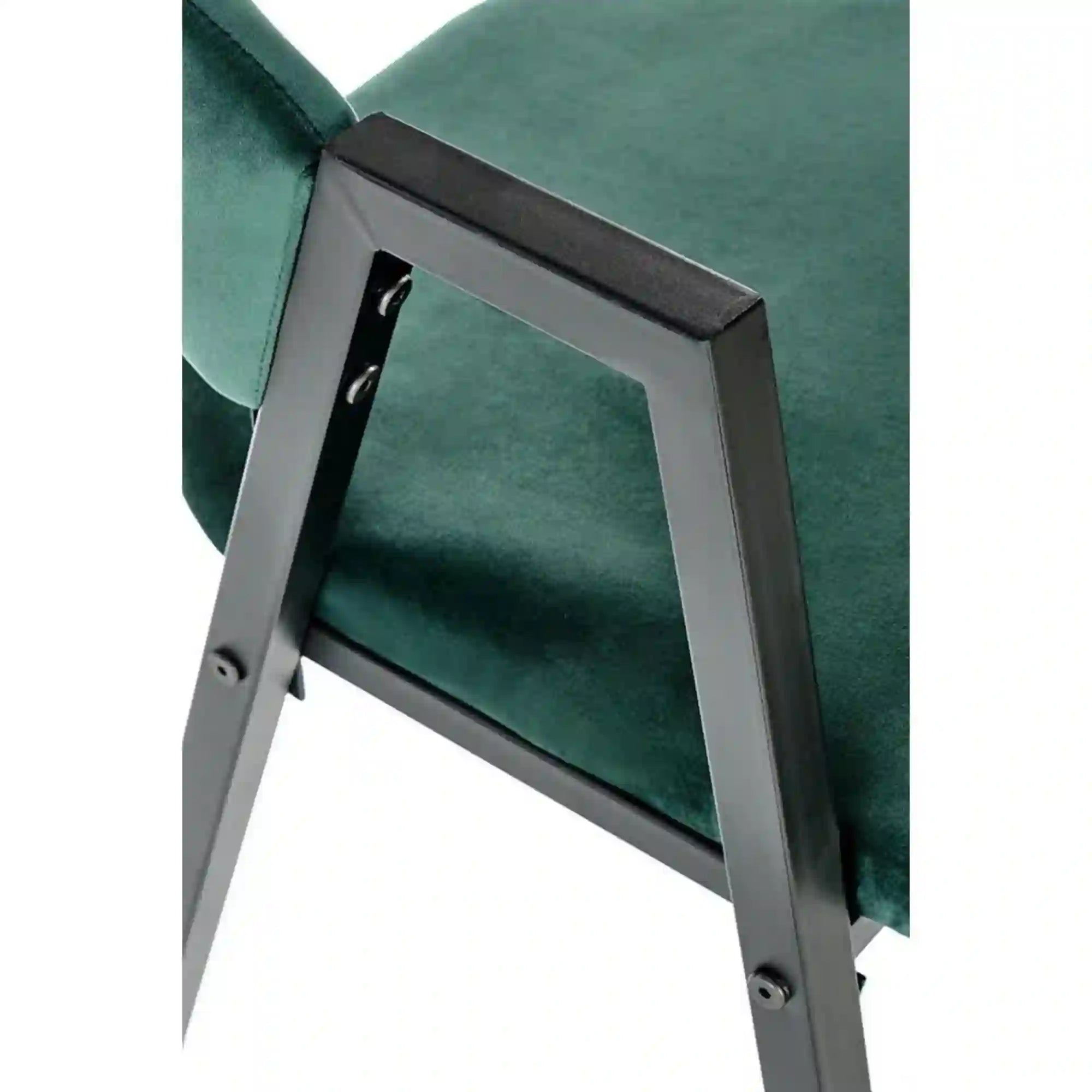 Scaun K473, stofa catifelata verde inchis, 54x58x82 cm