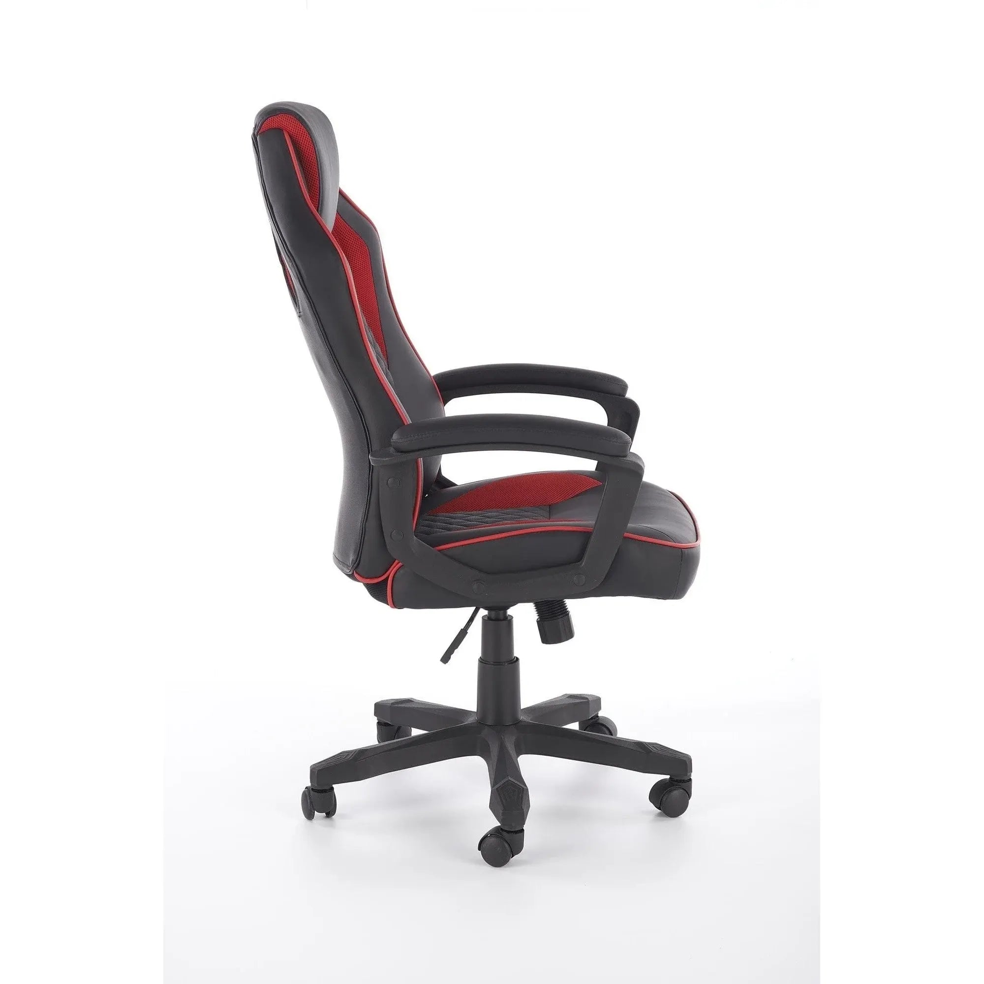 Scaun birou BAFFIN, negru/rosu, 64x70x110-118 cm