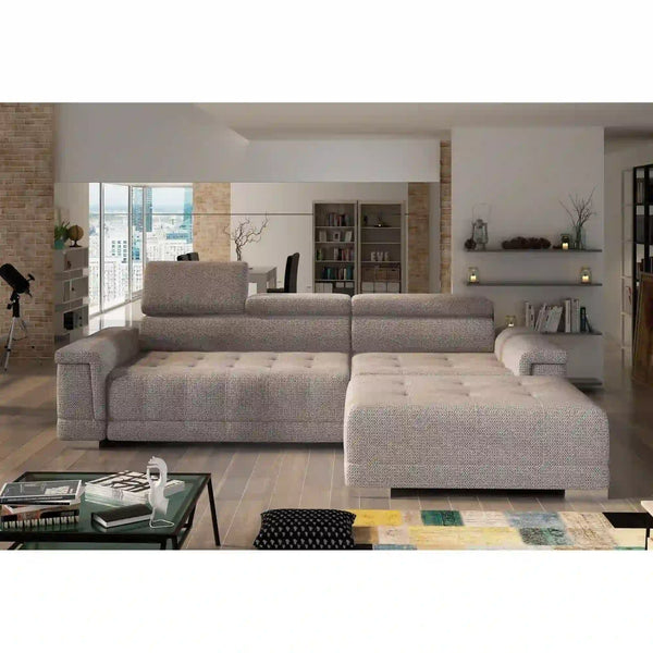 Coltar CAMPO MINI, personalizabil, materiale gama Premium, cu reglaj electric si tetiere reglabile, 276x178x101 cm