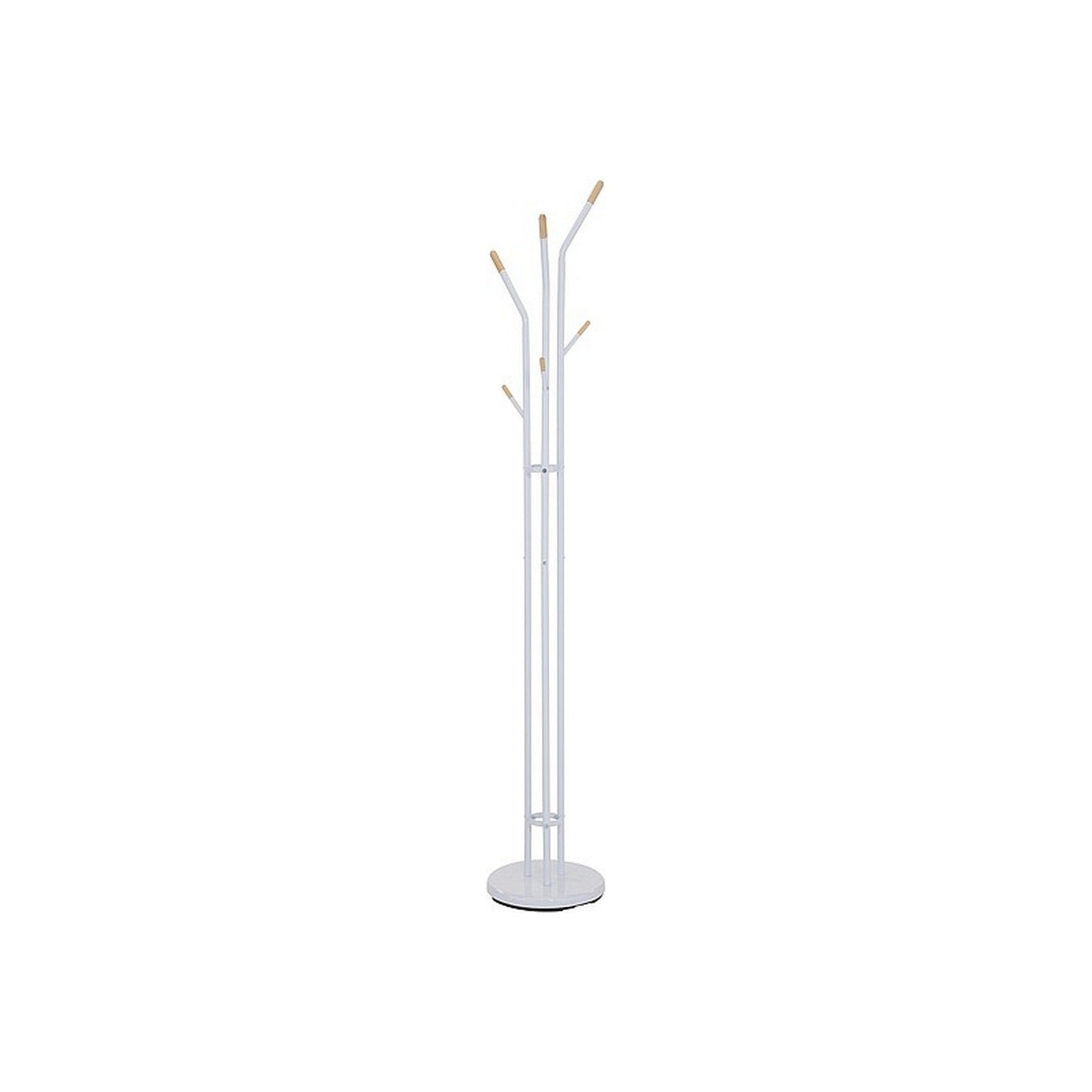 Cuier pom SANDER, alb/fag, metal/lemn, 30x179 cm