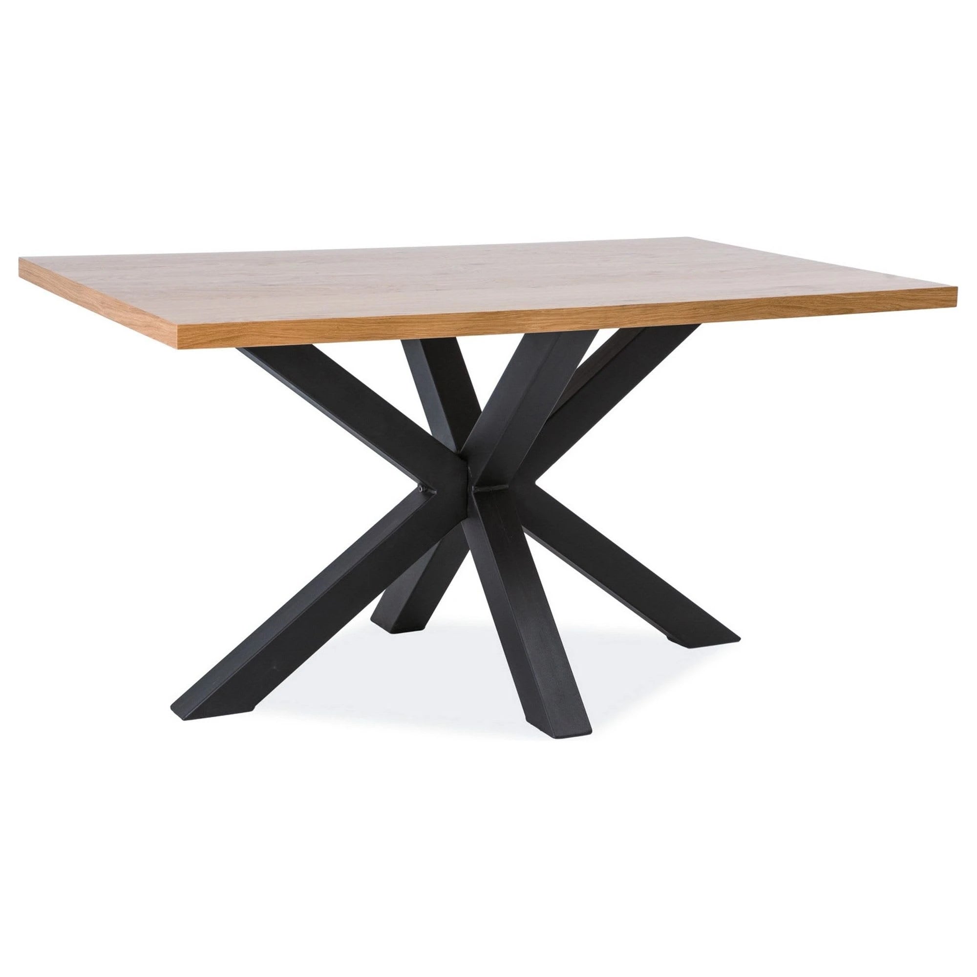 Masa CROSS, stejar/negru, 150x90x80 cm