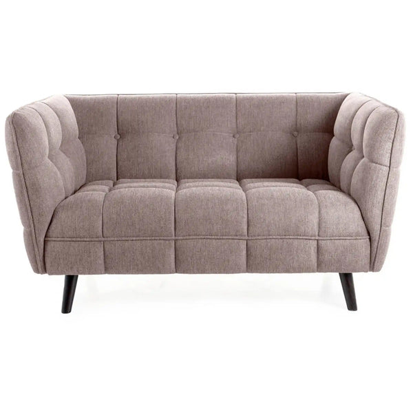 Canapea CASTELLO 2, bej, stofa clasica/lemn, 145x85x78 cm