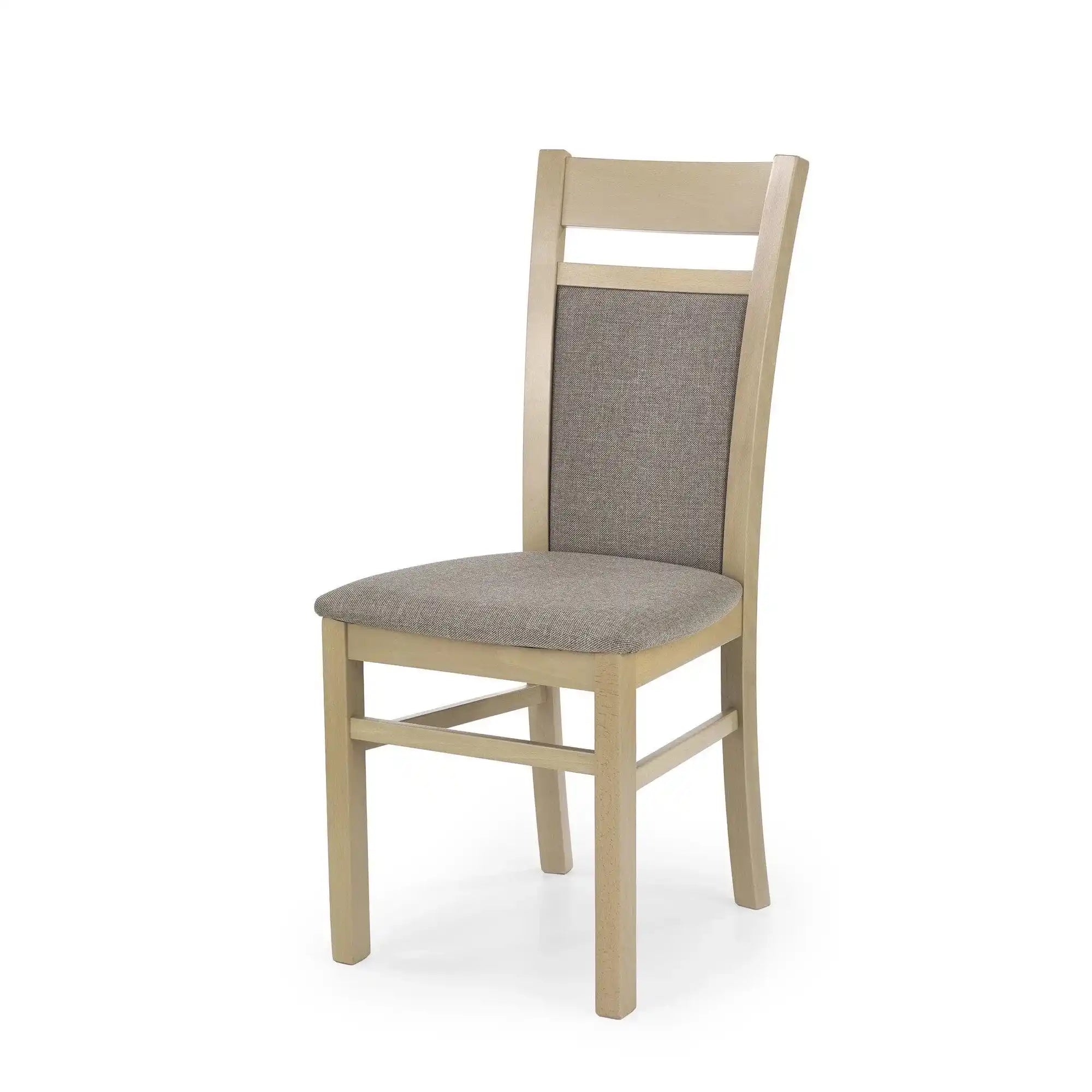 Scaun GERARD 2, gri/stejar sonoma, stofa clasica/lemn de fag, 44x55x97 cm