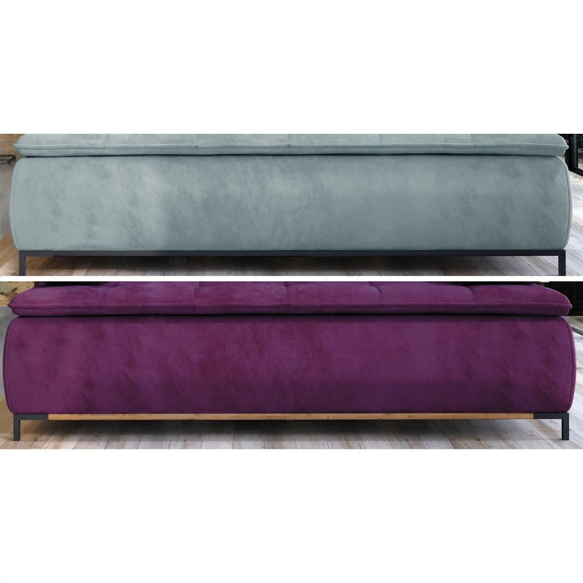 Canapea extensibila SWEET, personalizabil materiale gama Premium, cu lada depozitare, 204x106x91 cm