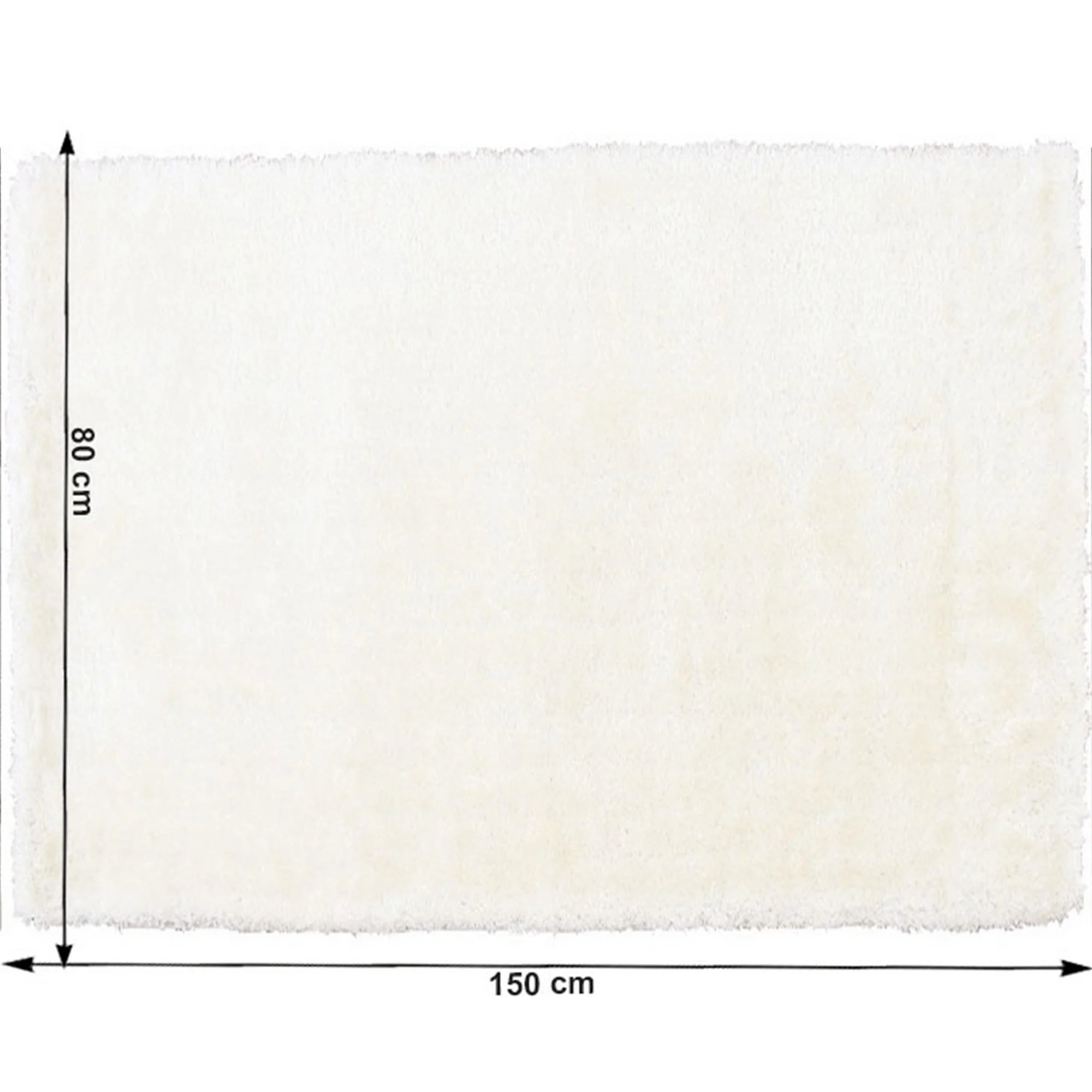 Covor AMIDA, 80x150 cm, forma dreptunghiulara, alb, poliester