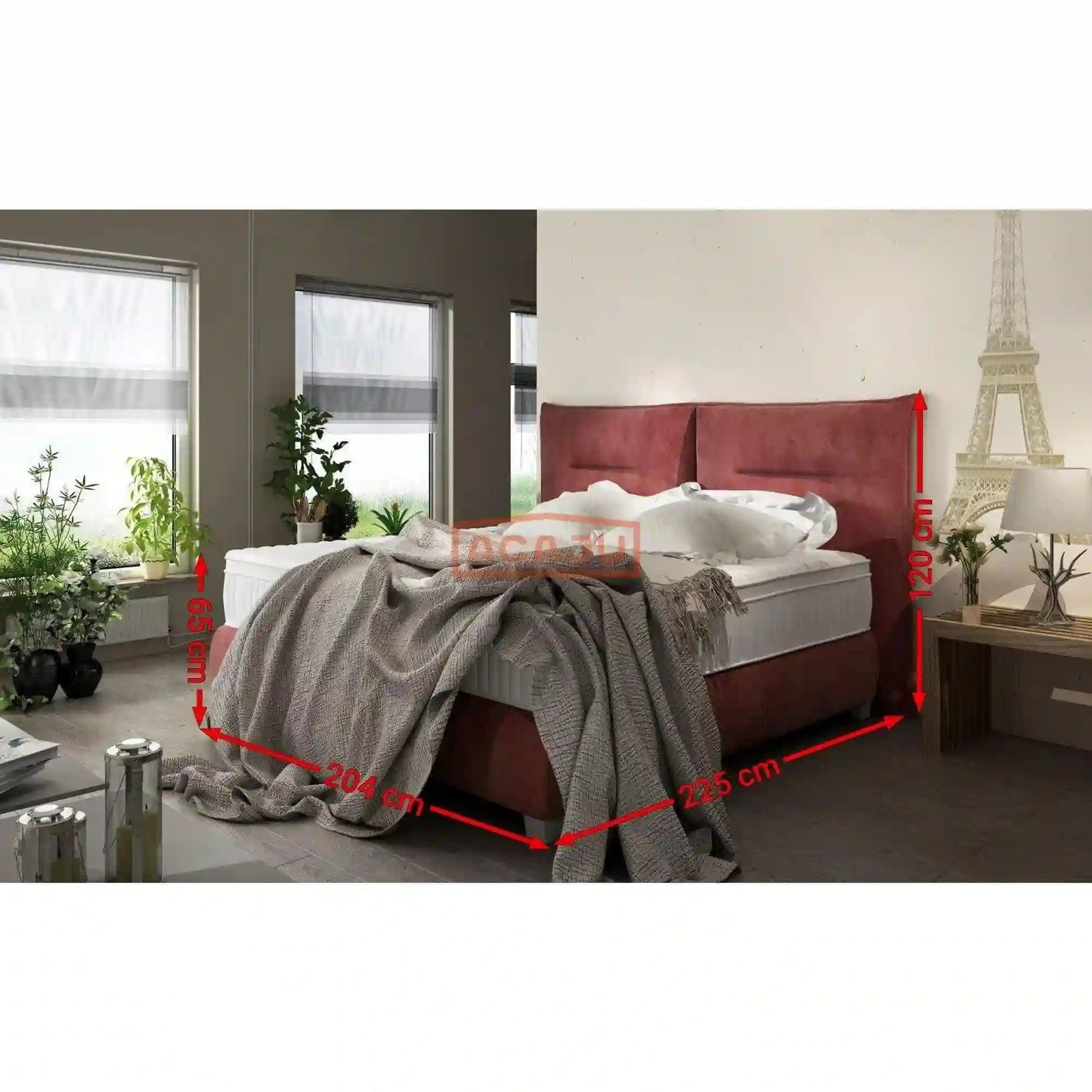 Pat FOG 180x200, personalizabil materiale gama Premium, cu suport pentru saltea