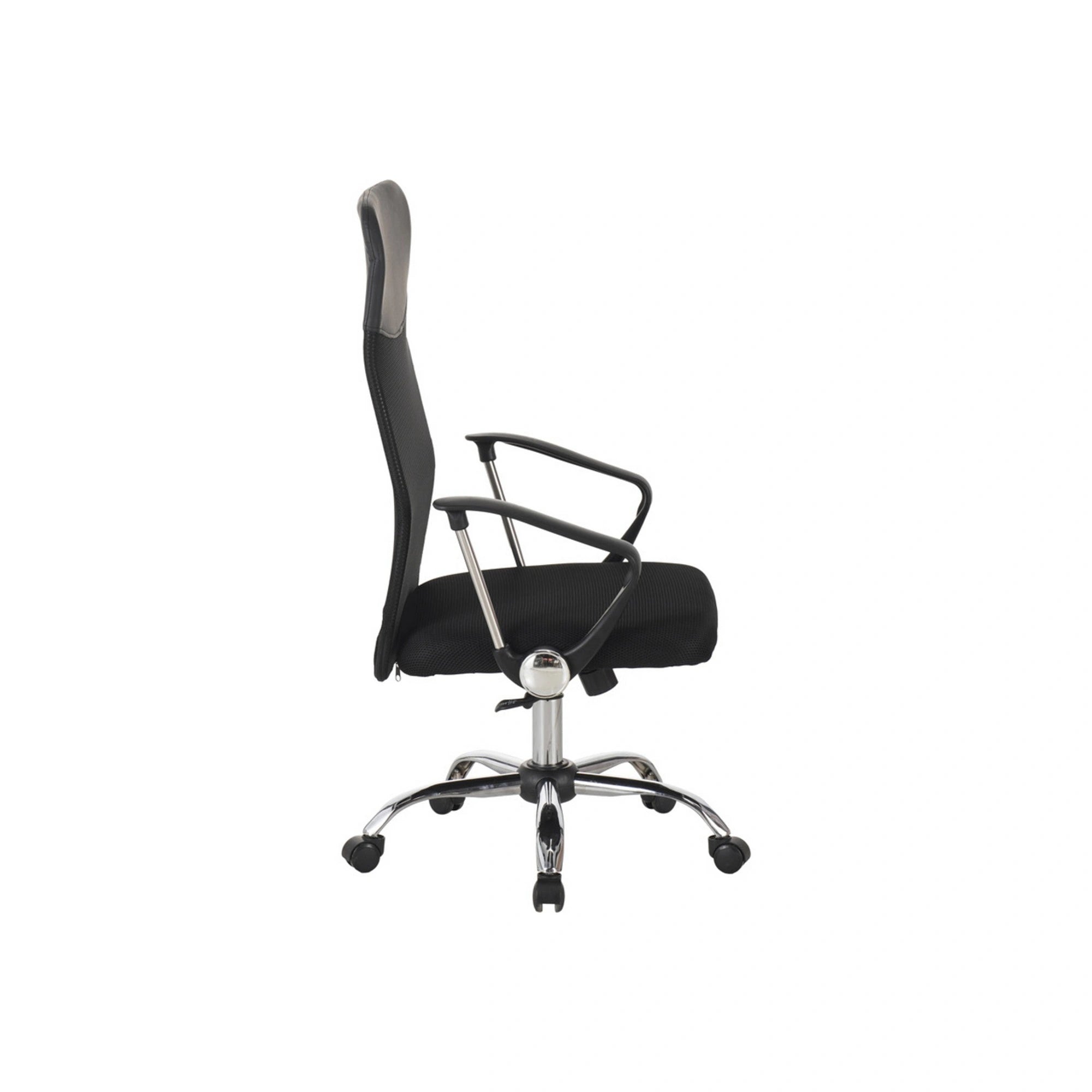 Scaun birou ALEX, negru, stofa/plasa, 60x61x107/117 cm