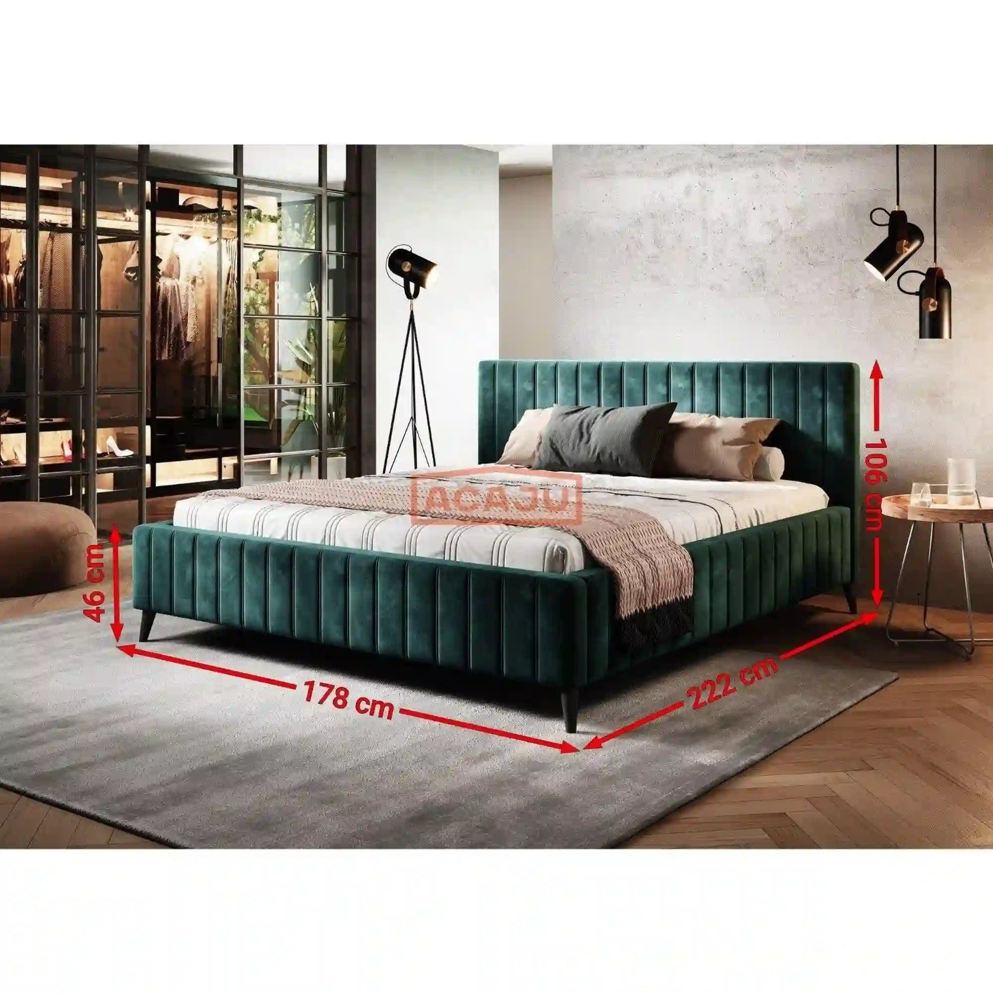 Pat MAGGIE SR 160x200, personalizabil materiale gama Premium, cu suport saltea si sistem de reglare