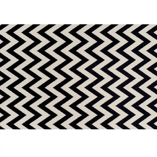 Covor ADISA, 133x190 cm, forma dreptunghiulara, polipropilena, negru/alb