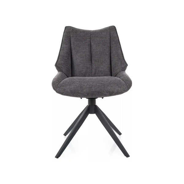 Scaun CODA, gri inchis - Brego 18, stofa clasica/metal, 56x64x91 cm