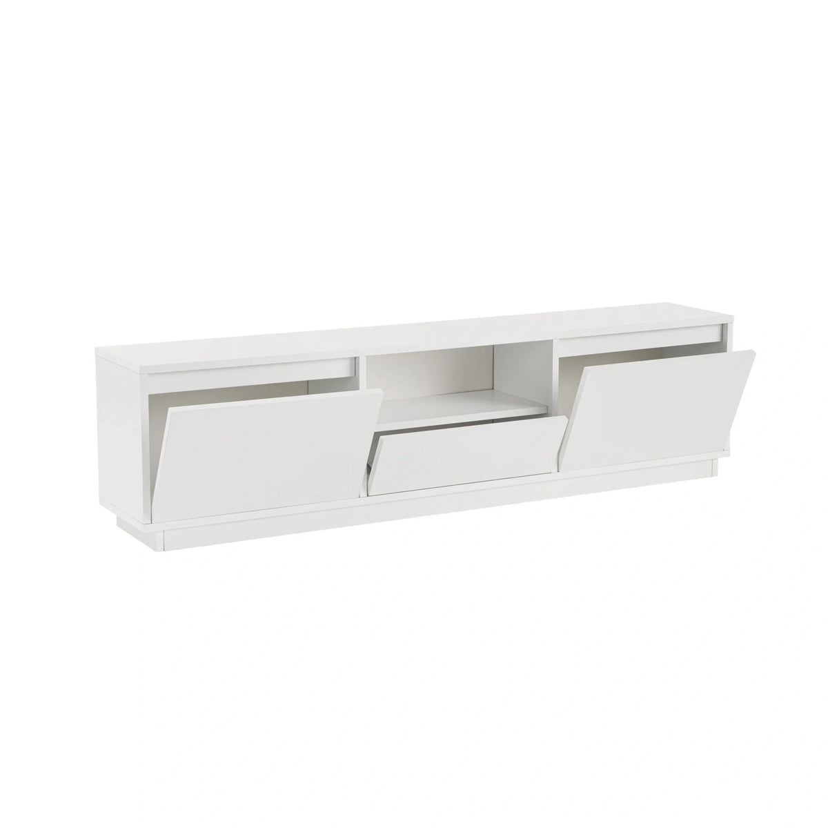 Comoda TV VANGUARD, alb, PAL, 160x30x42 cm