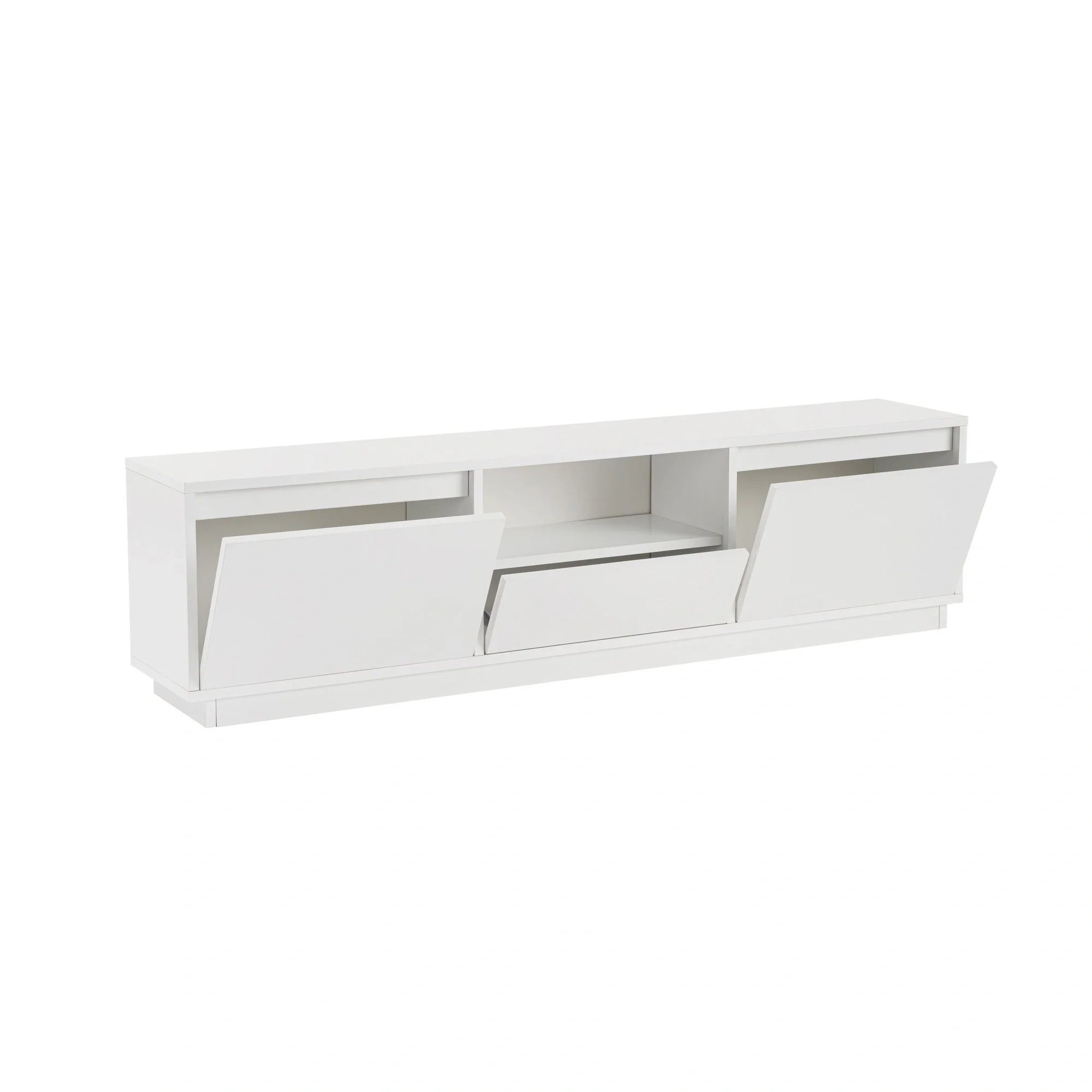 Comoda TV VANGUARD, alb, PAL, 160x30x42 cm