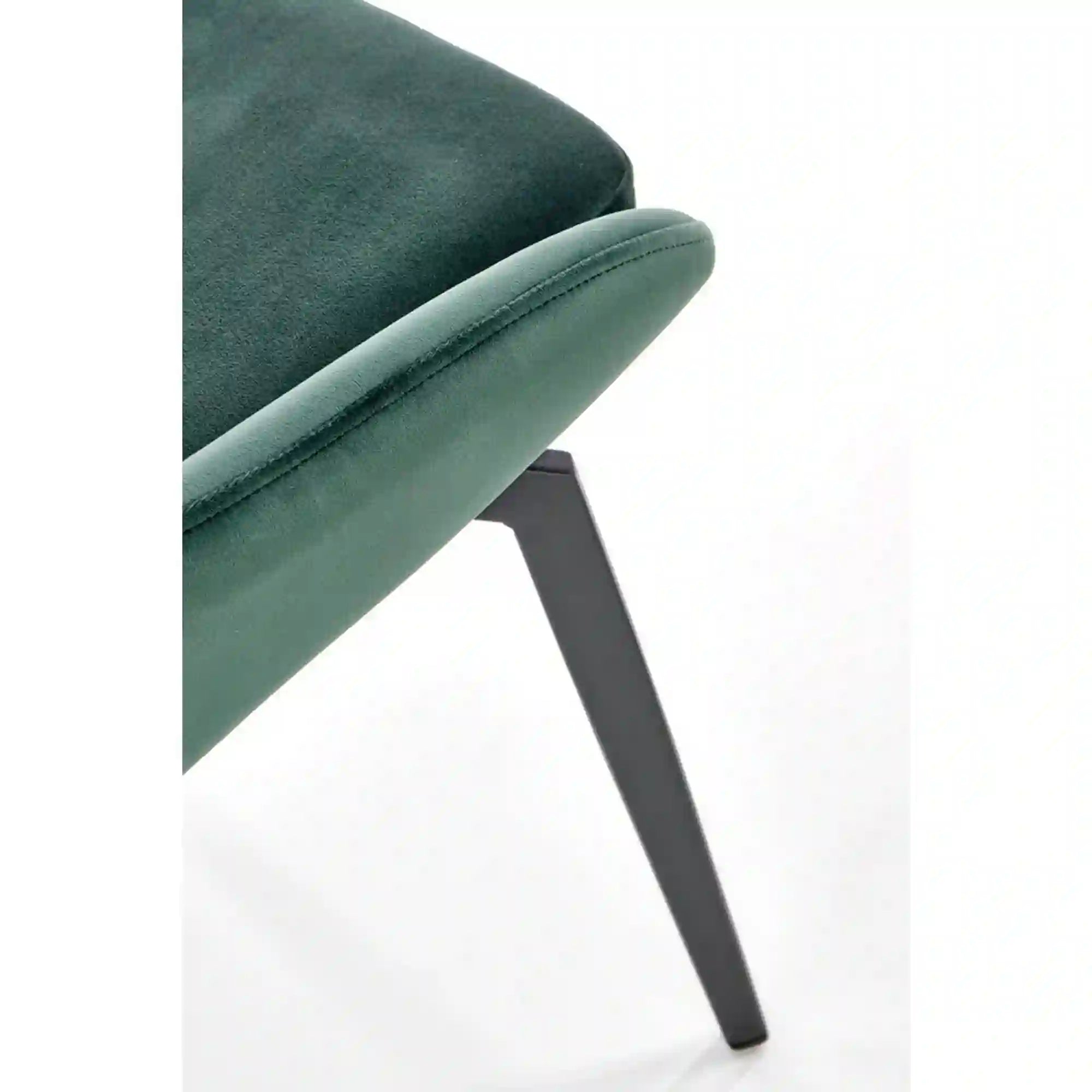 Scaun K479, verde/negru, stofa catifelata/metal, 49x60x91 cm