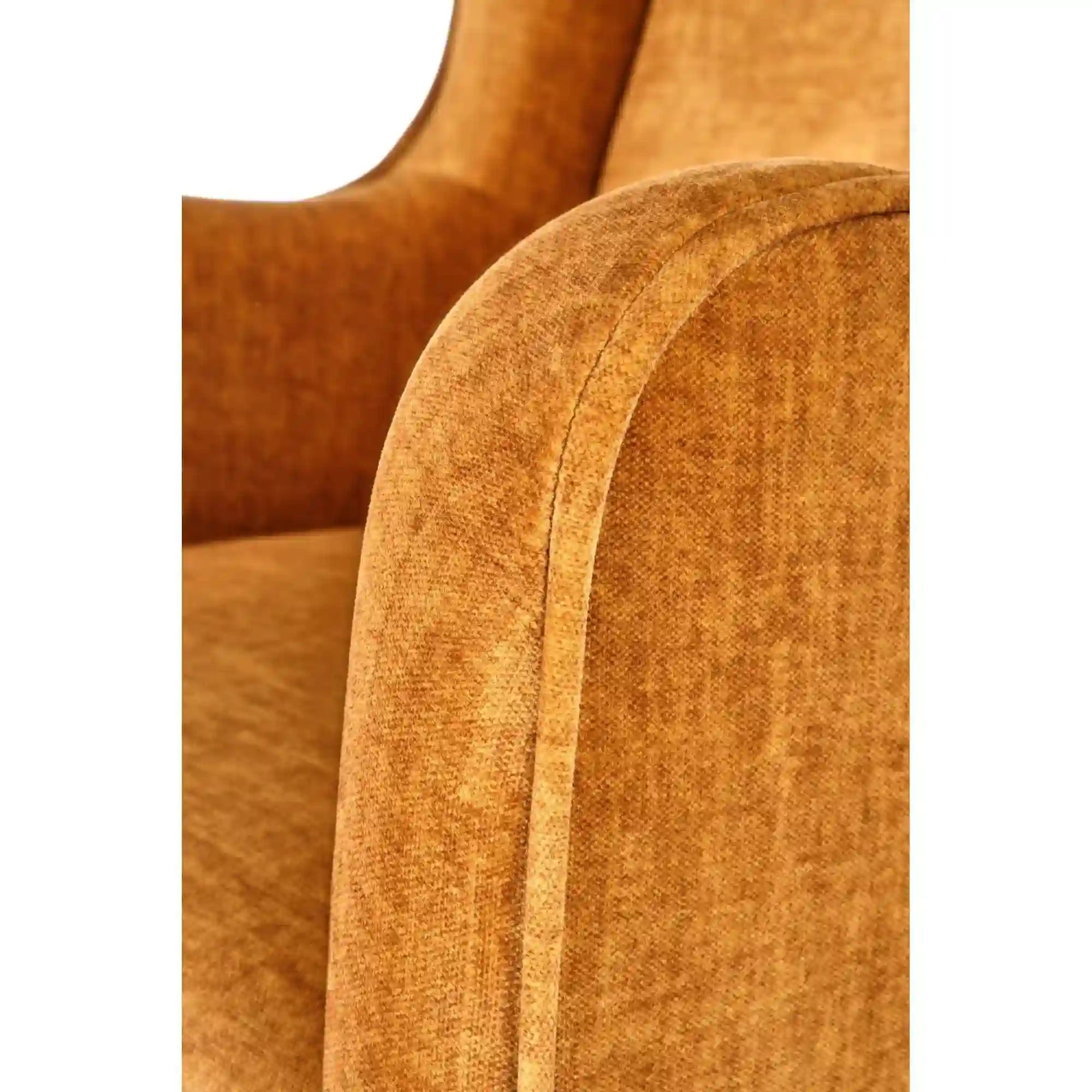Fotoliu CHESTER 2, galben/stejar, stofa catifelata/lemn, 67x85x114 cm