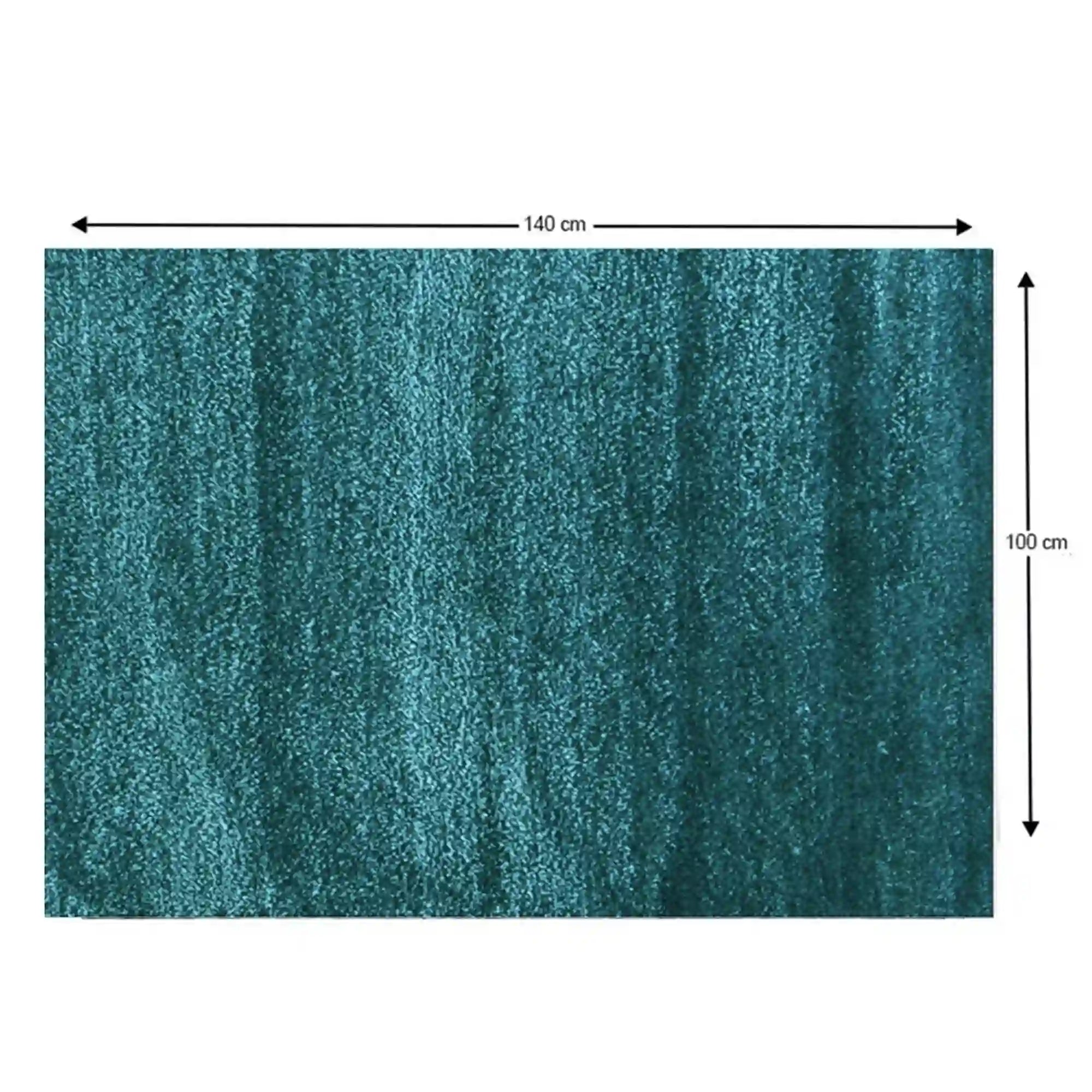 Covor ARUNA, 100x140 cm, forma dreptunghiulara, turcoaz, poliester