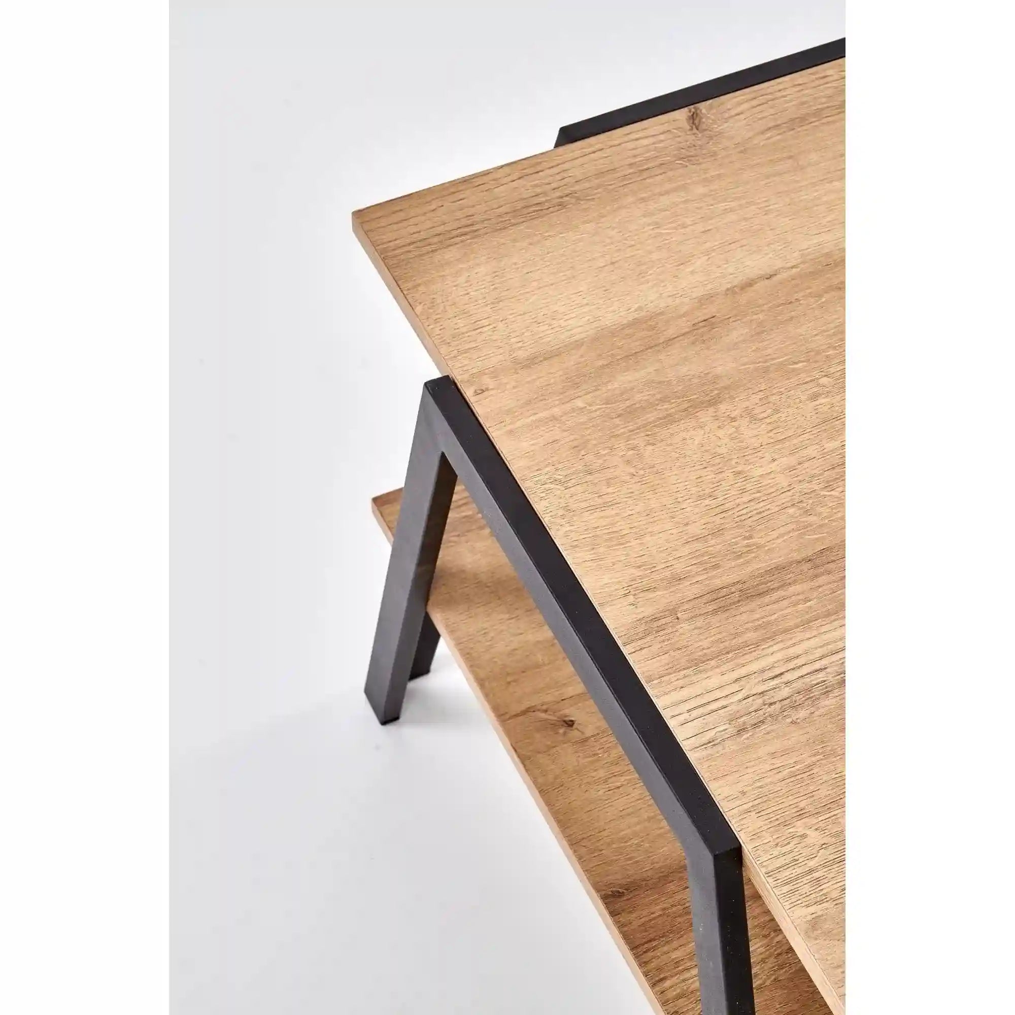 Masuta VOLTA, stejar auriu/negru, 113x63x45 cm