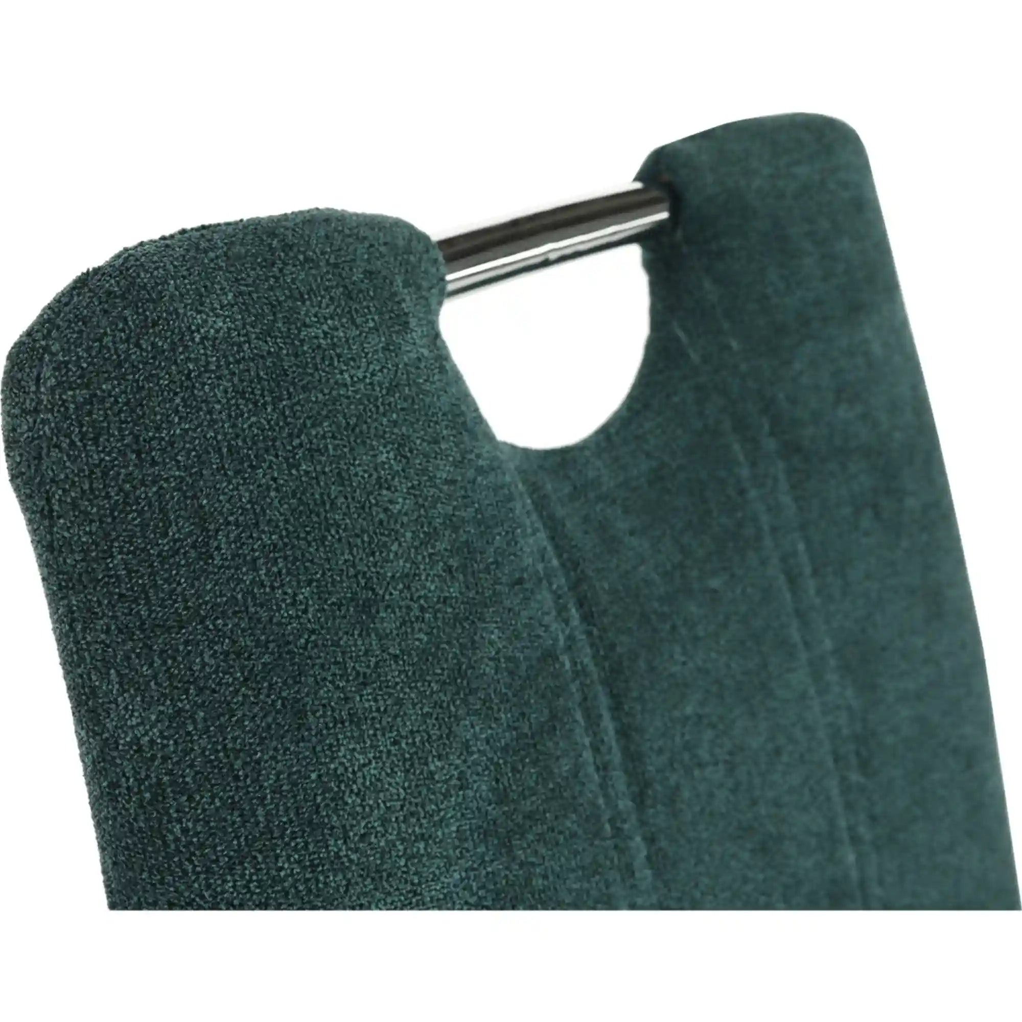 Scaun bucatarie OLIVA NEW, azur/crom, textil/metal, 42x52x97 cm