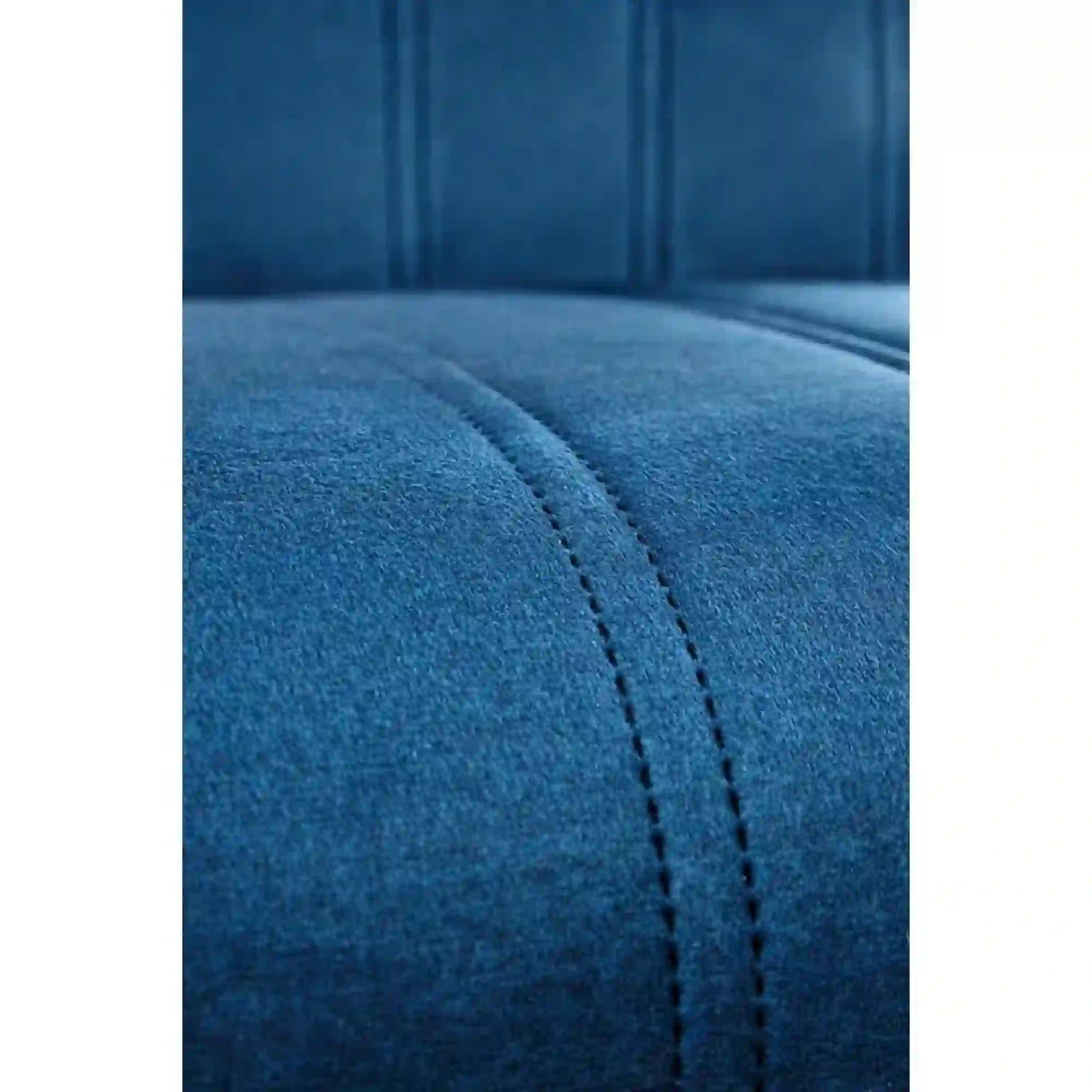 Scaun DIEGO 3, albastru marin/stejar miere, stofa catifelata/lemn de fag, 47x59x99 cm