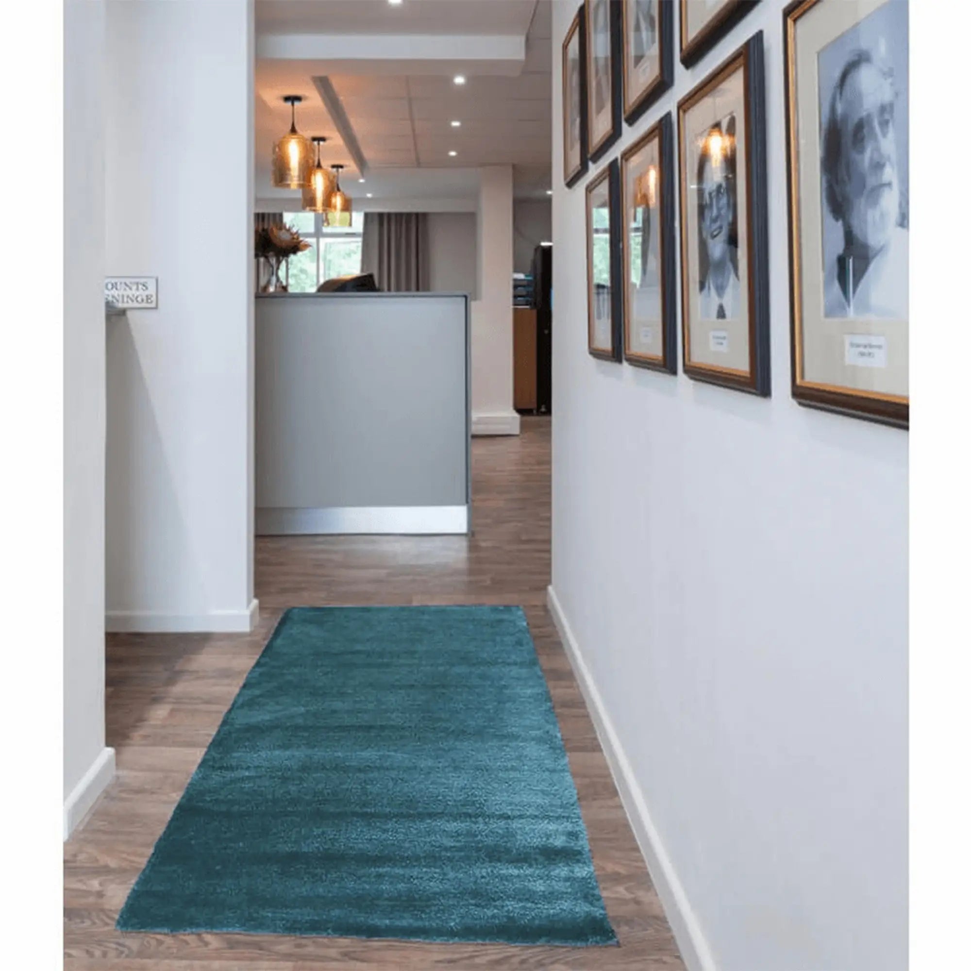 Covor ARUNA, 100x140 cm, forma dreptunghiulara, turcoaz, poliester