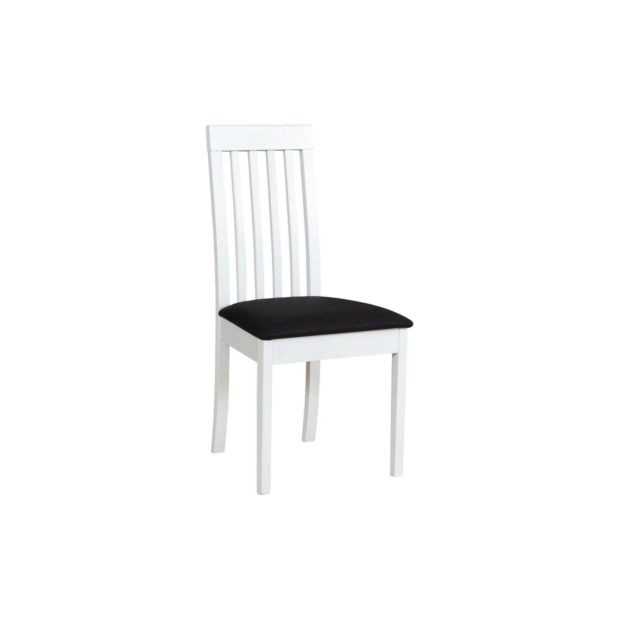 Scaun ROMA 9, negru/alb, stofa clasica/lemn de fag, 47x41x96 cm