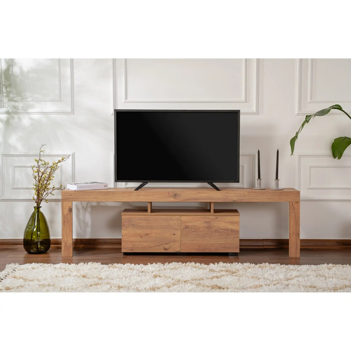 Comoda TV ENCLAVE, pin, PAL, 180x32x50 cm