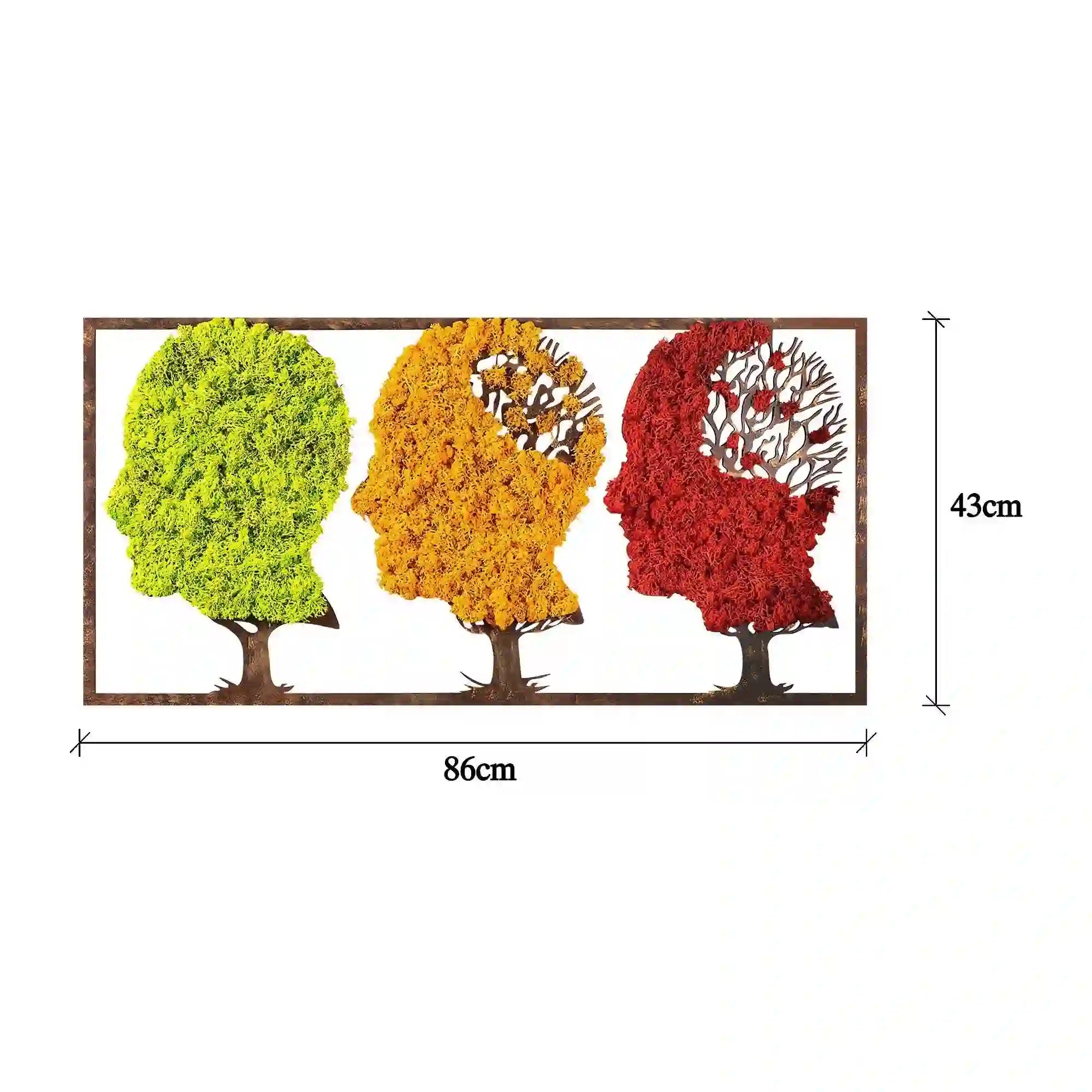 Decoratiune perete 931NTR1113, multicolor, 86x1x43 cm