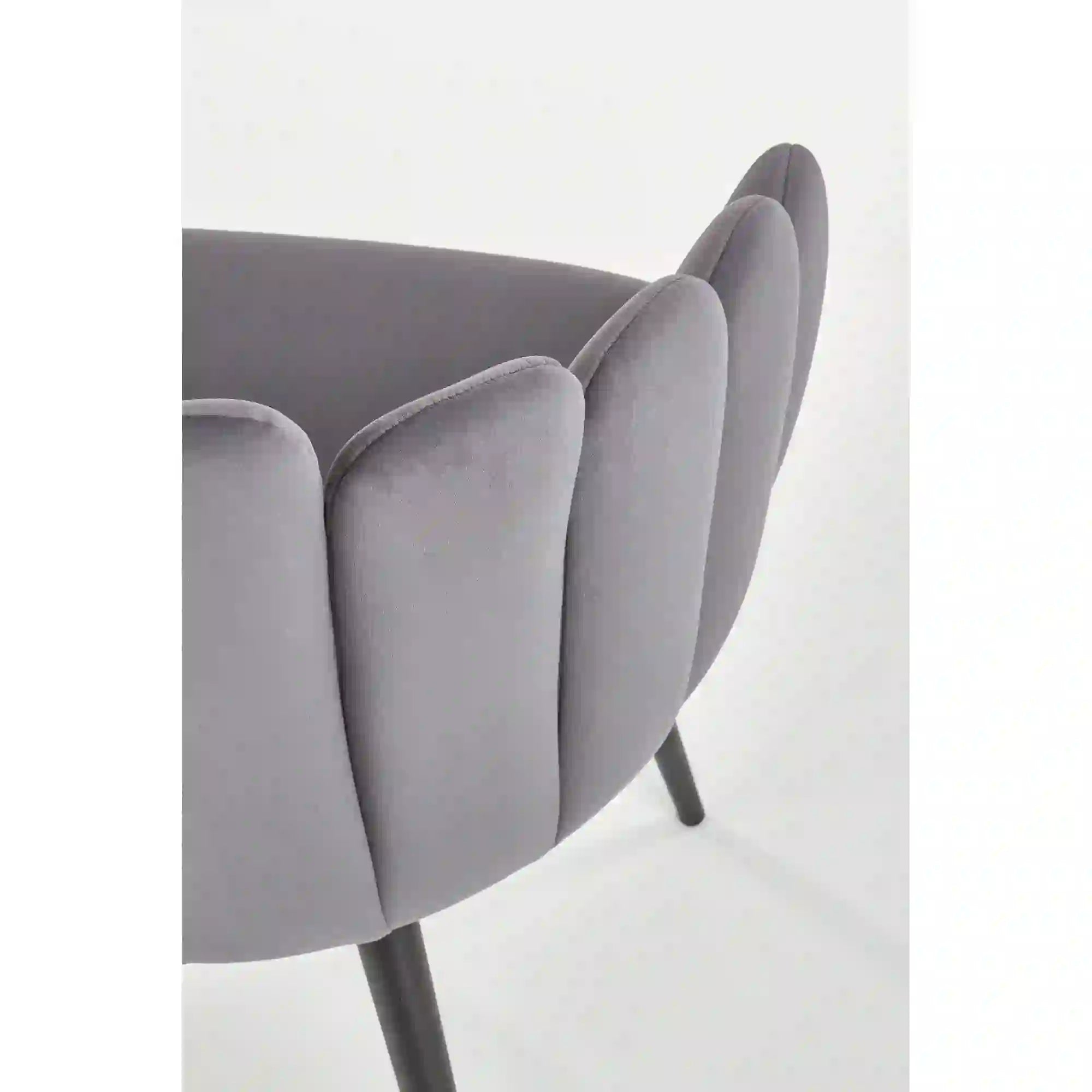 Scaun tapitat K410, gri inchis, 65x62x85 cm