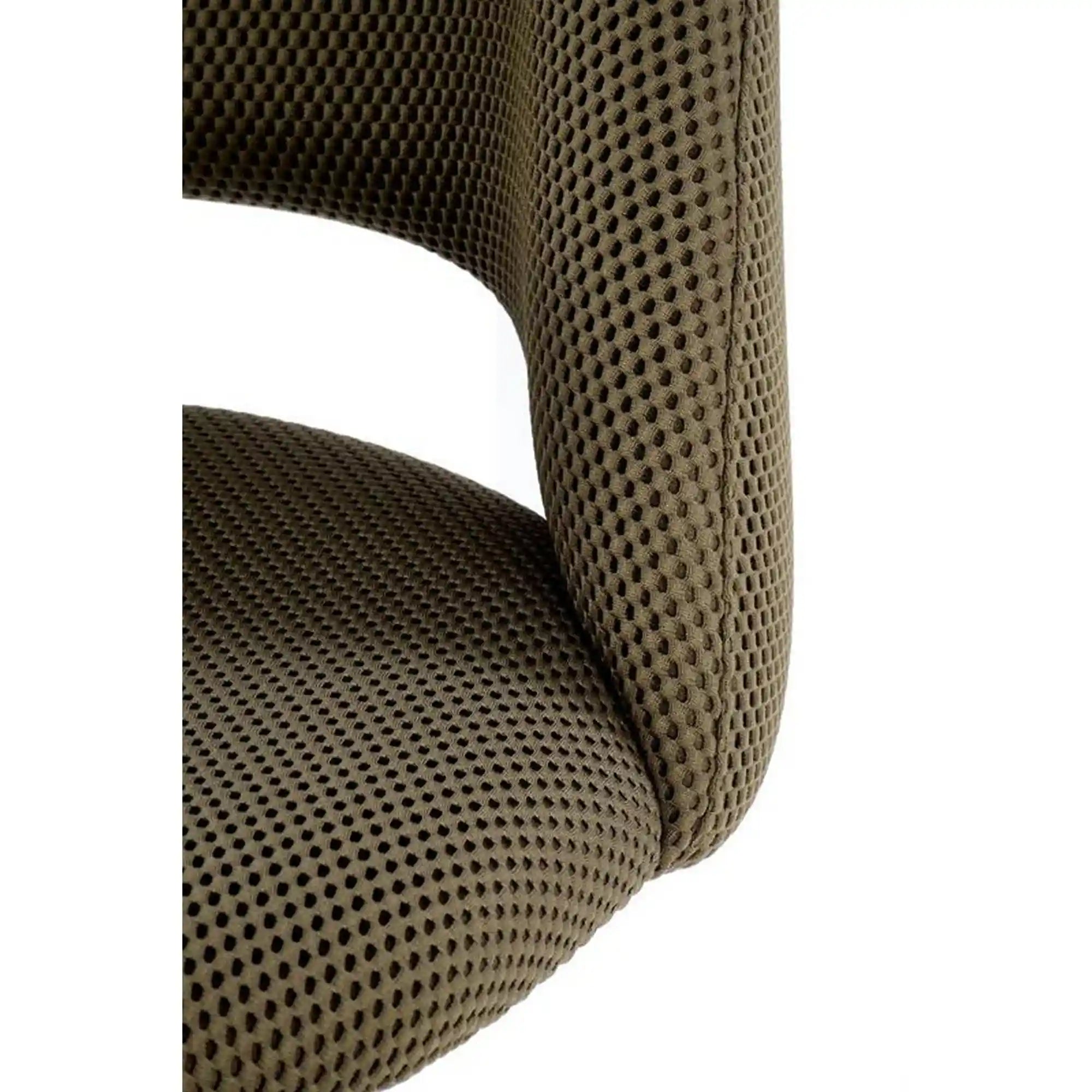 Scaun rotativ K546, verde/negru, panza/metal, 52x60x79 cm