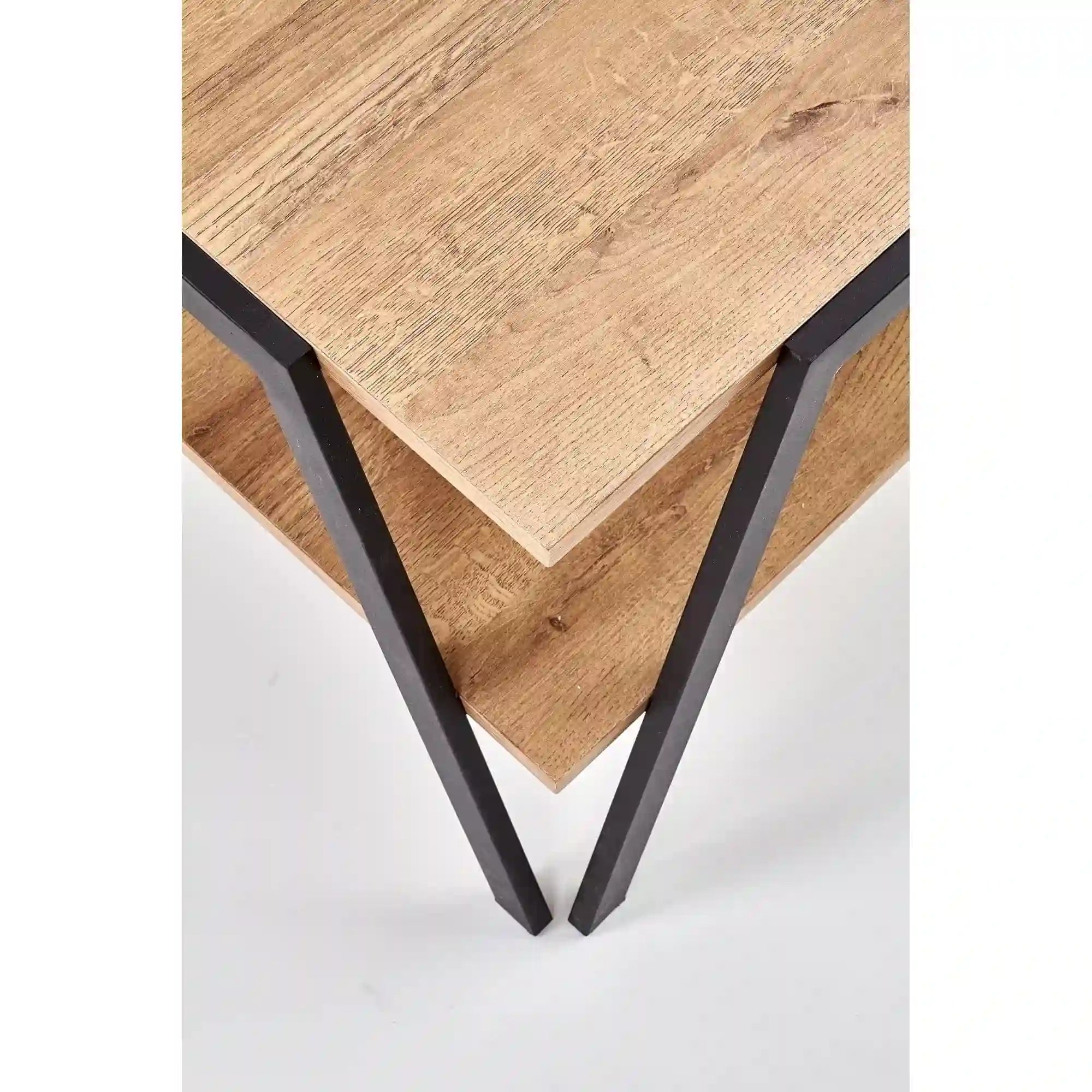 Masuta VOLTA, stejar auriu/negru, 113x63x45 cm