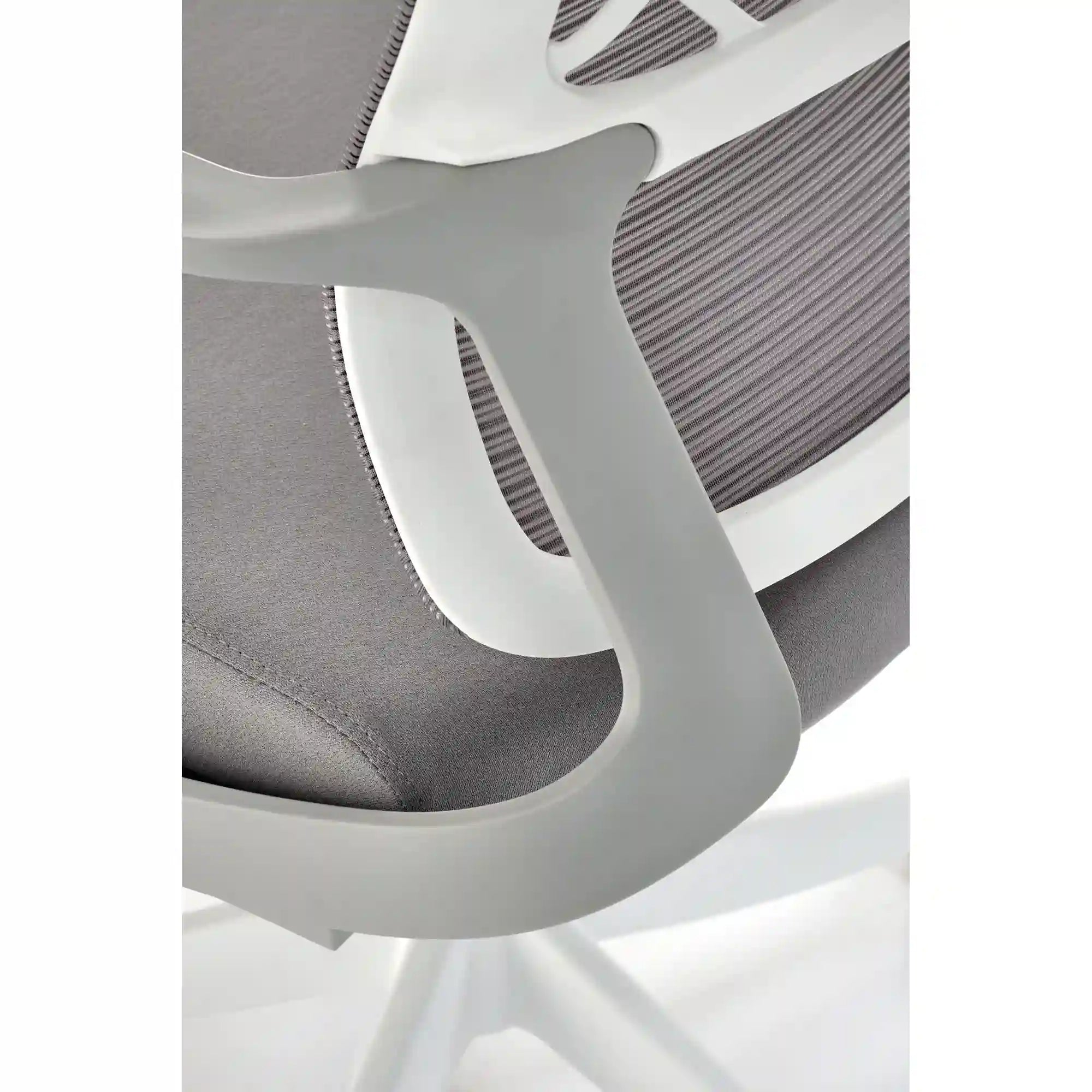 Scaun birou VESUVIO 2, gri/alb, stofa/panza/polipropilena, 59x59x115/120 cm