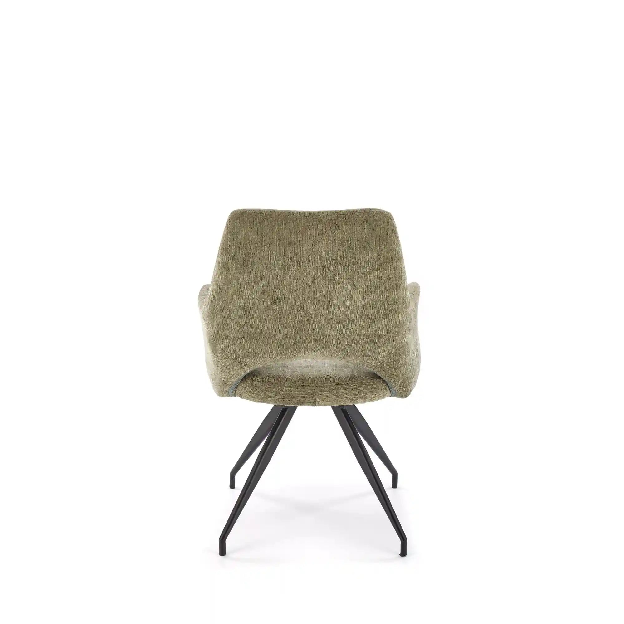 Scaun rotativ K542, verde/negru, stofa clasica/metal, 58x64x88 cm