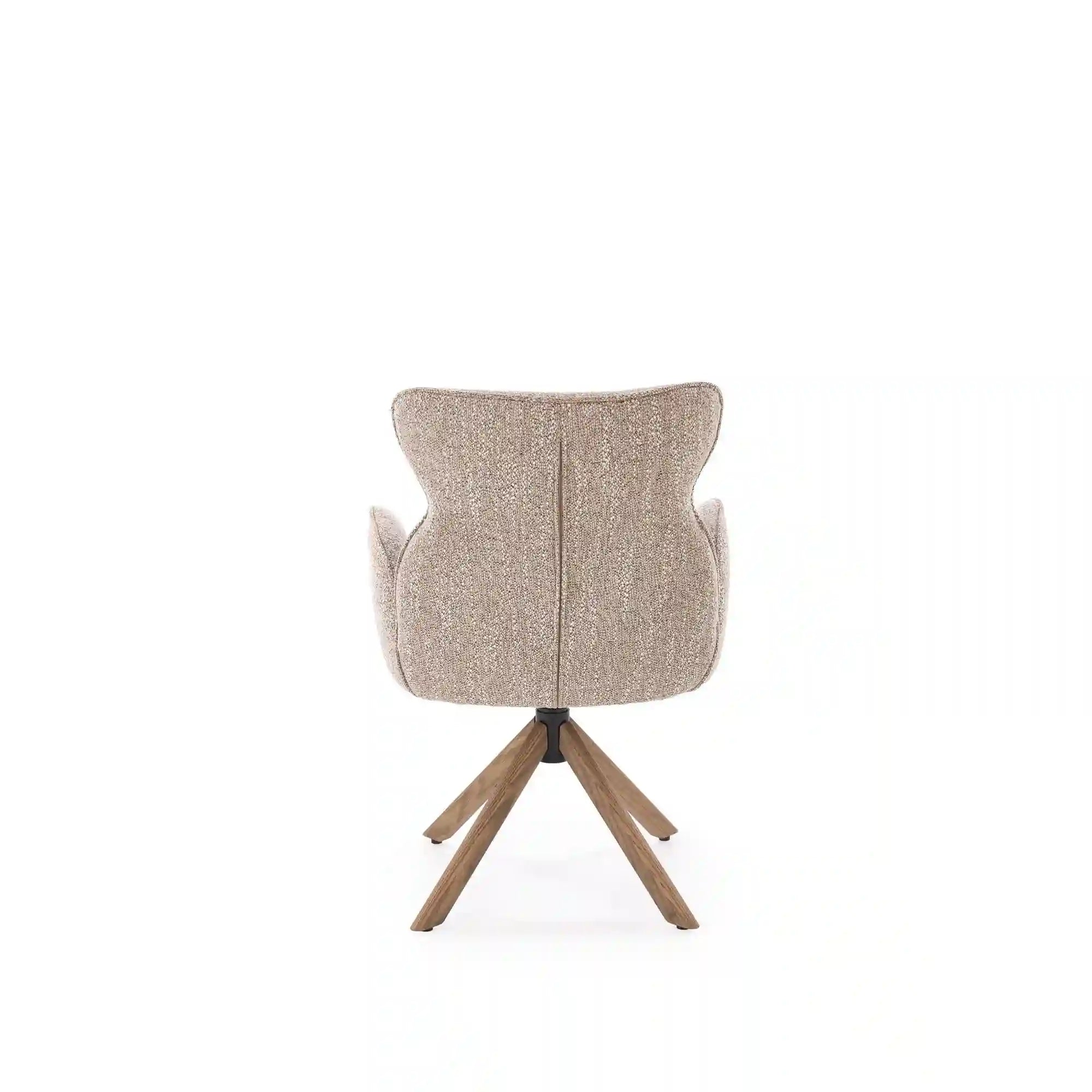Scaun K585, bej inchis/nuc, stofa clasica/lemn, 63x64x93 cm