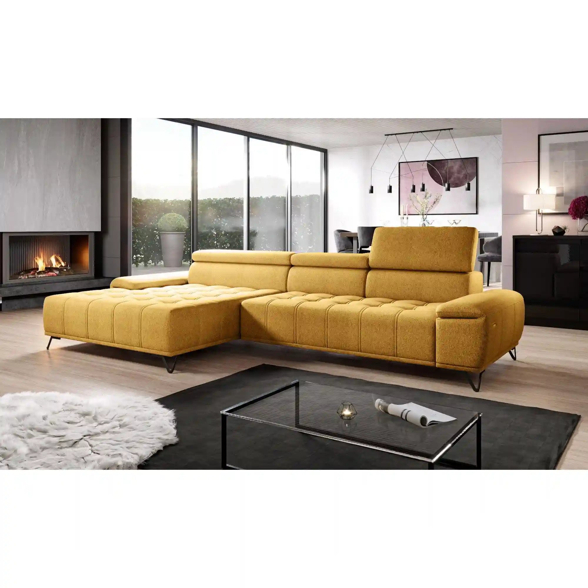 Coltar PALLADIO MINI, personalizabil materiale gama Oferta Avantaj, cu reglaj electric si tetiere reglabile, 322x183x99 cm