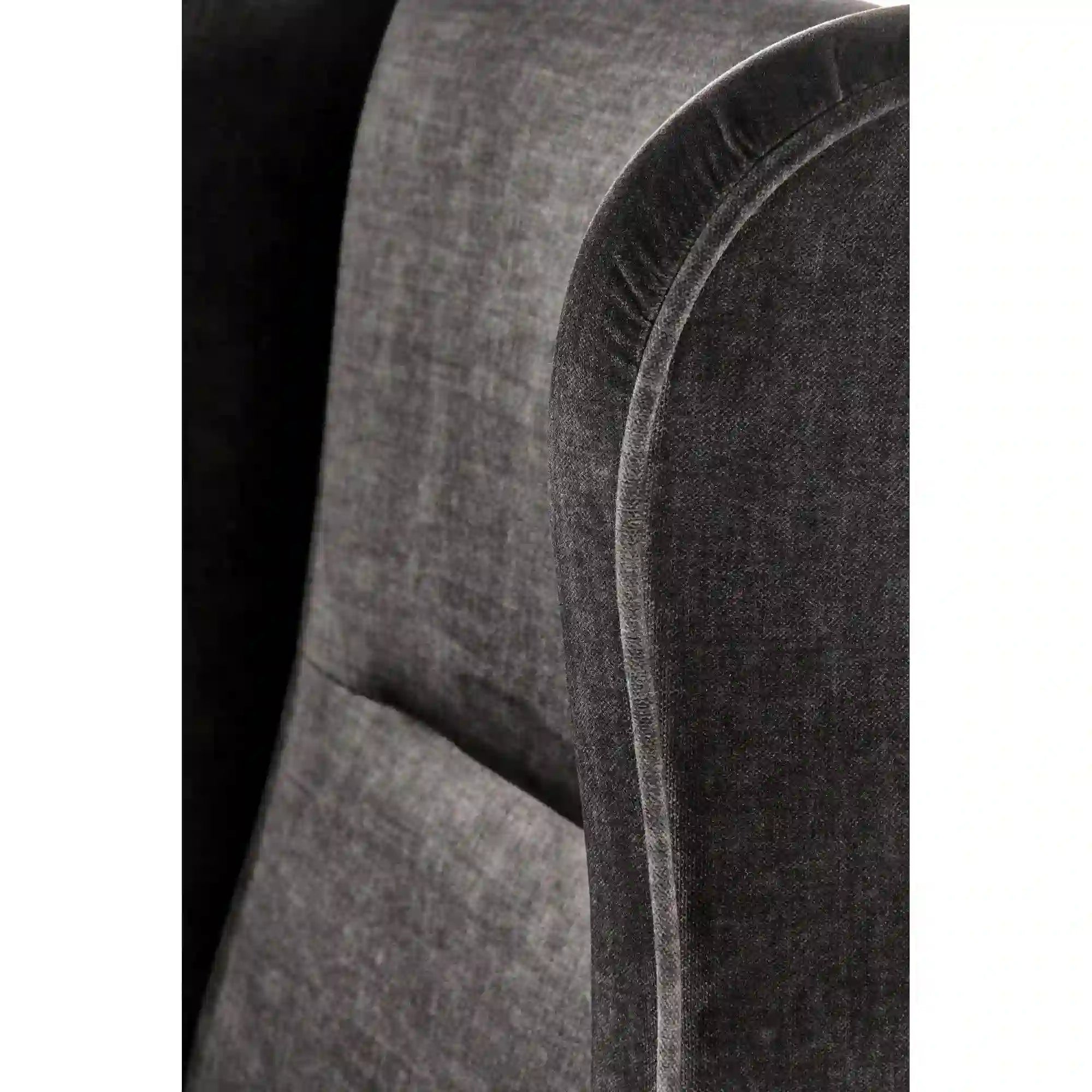Fotoliu CHESTER, gri antracit/stejar, stofa catifelata/lemn, 67x85x114 cm