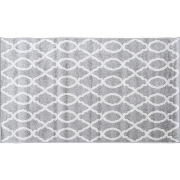 Covor DESTA, 160x235 cm, forma dreptunghiulara, polipropilena, gri deschis/alb