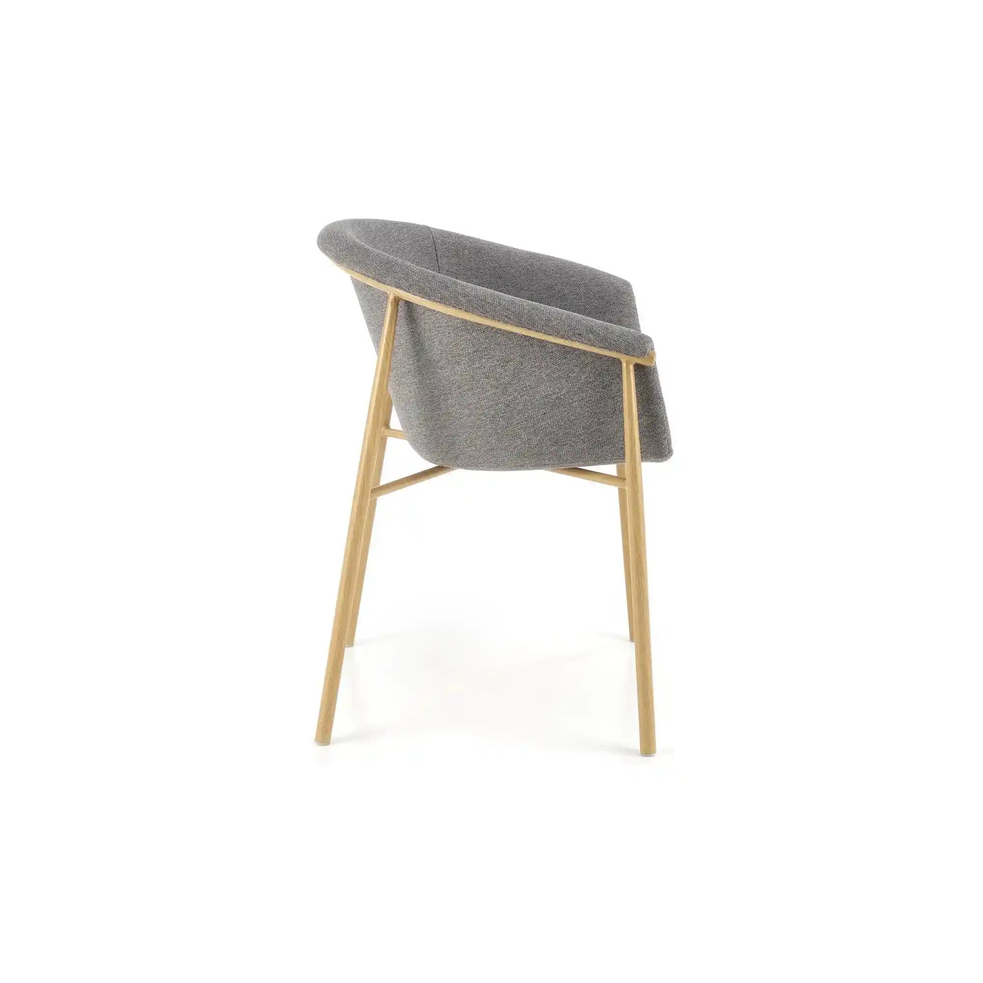 Scaun K489, gri/stejar, stofa clasica/metal, 59x56x80 cm