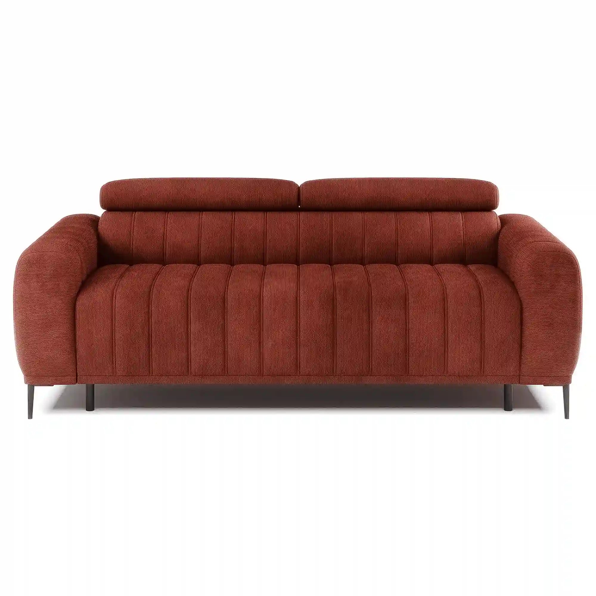Canapea extensibila GANDI 160, stofa catifelata turcoaz inchis - Riviera 87, Gama Premium, cu tetiere reglabile, 227x102x95 cm